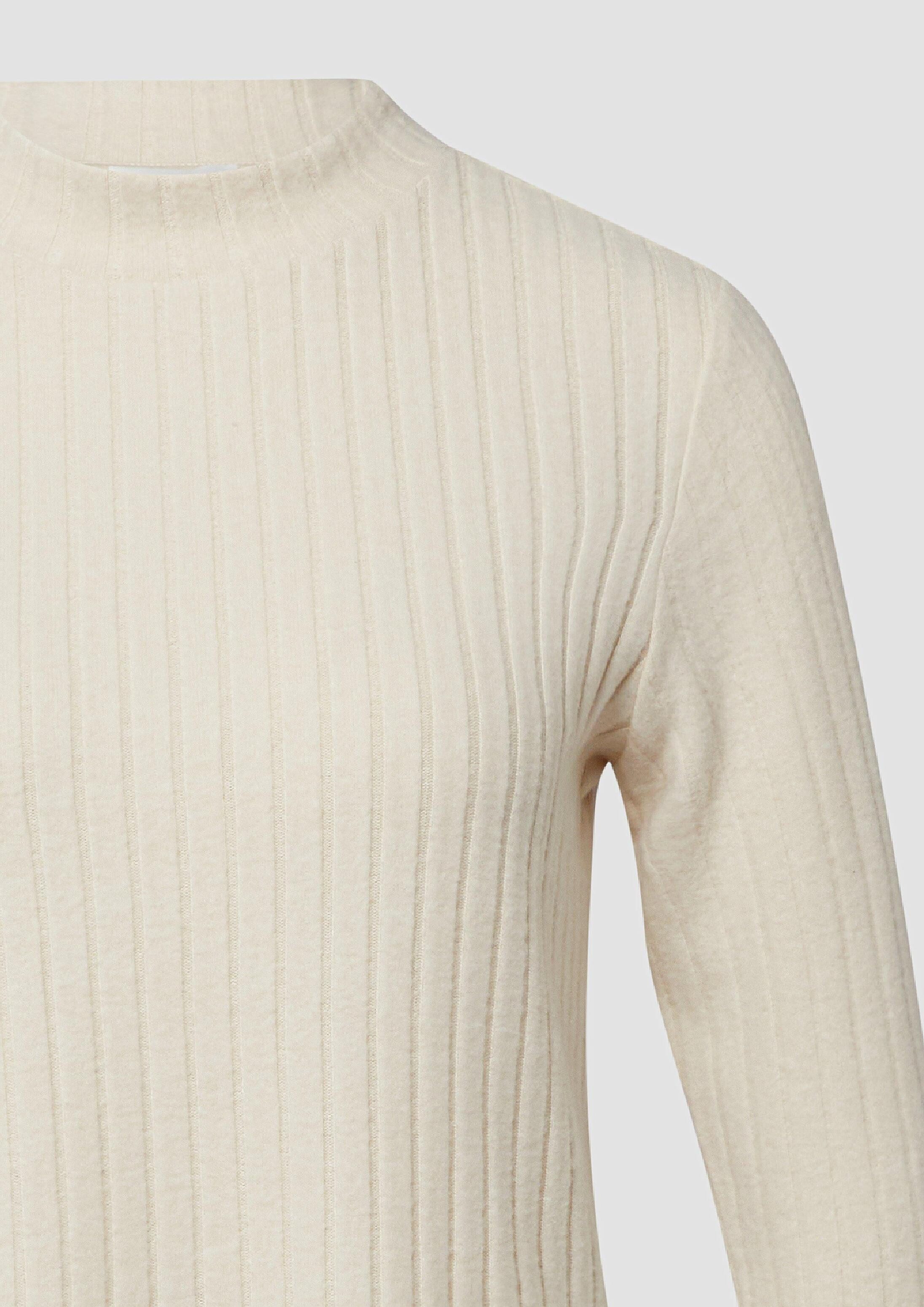 s.Oliver Langarmshirt T-Shirt Weiches Longsleeve mit Stehkragen