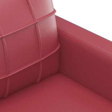 vidaXL Sofa 2-Sitzer-Sofa Couch Weinrot 120 cm Kunstleder