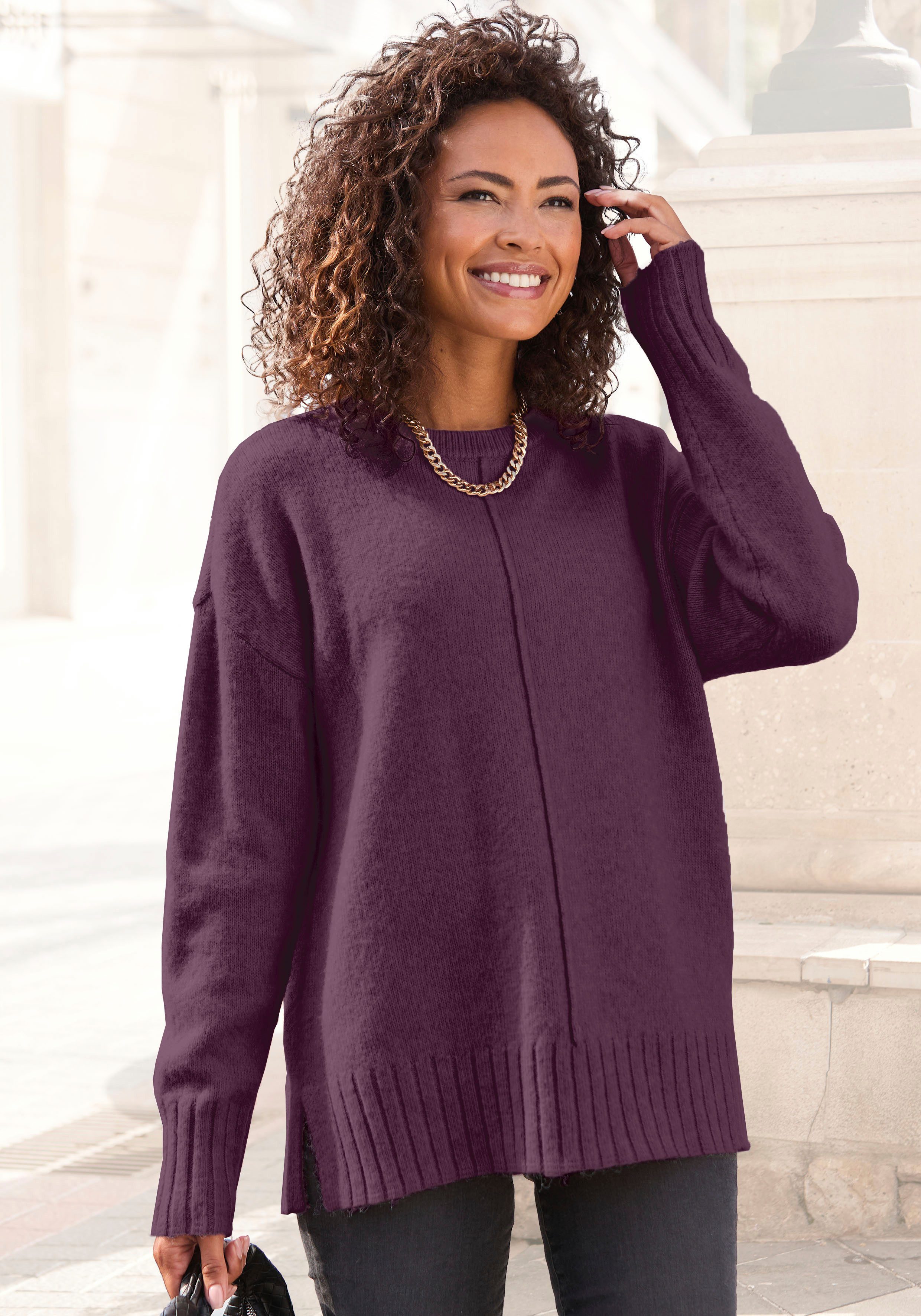 LASCANA Rundhalspullover aus supersofter Strickqualität, Basic