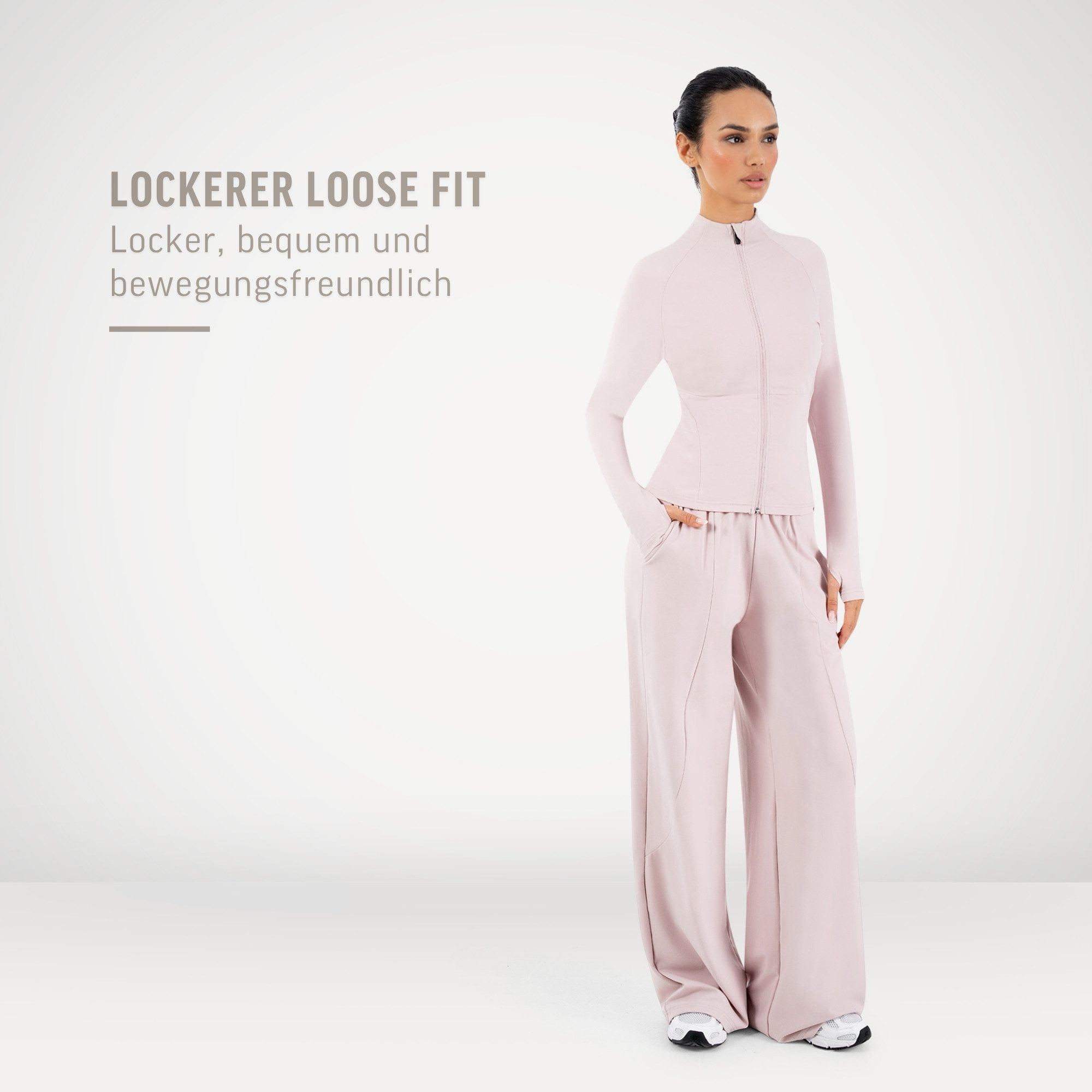 Smilodox Jogginghose Nexa, Wide-Leg Damen, Trainingshose mit High-Waist & Loose Fit, Gym Weites Bein, Weiches Material, Lockerer Sitz, Homewear, Streetwear