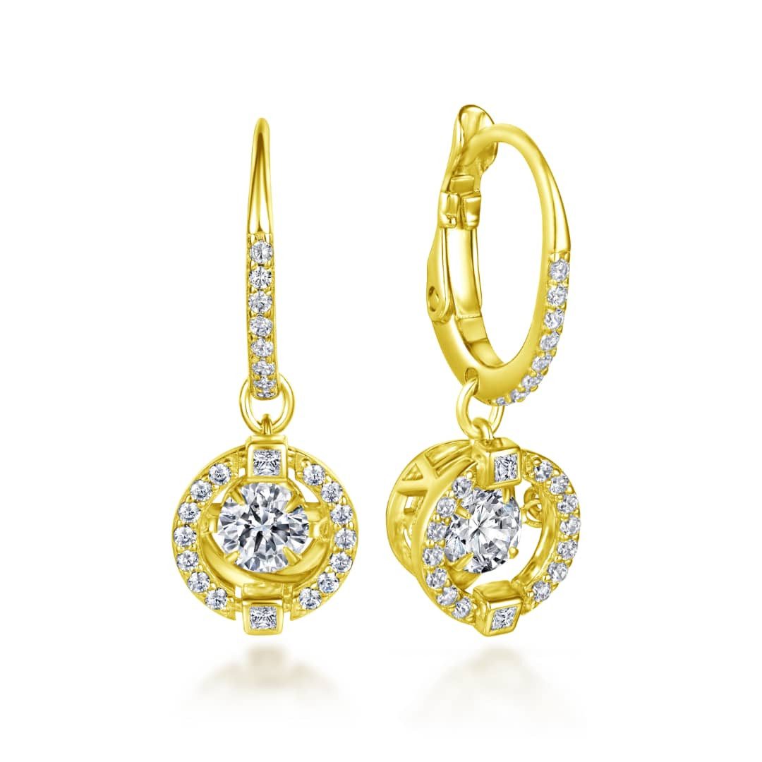 Lisandra Scott Paar Ohrhänger Funkelnd Creolen Ohrringe Kristallpavé hängen günstig online kaufen