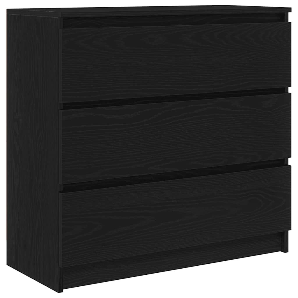 vidaXL Sideboard Sideboard Schwarz Eichen-Optik 80x35x76 günstig online kaufen