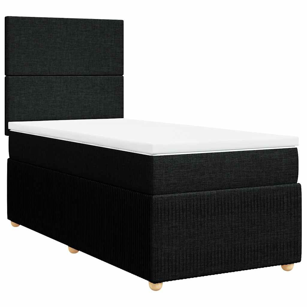 vidaXL Bett Boxspringbett mit Matratze Schwarz günstig online kaufen