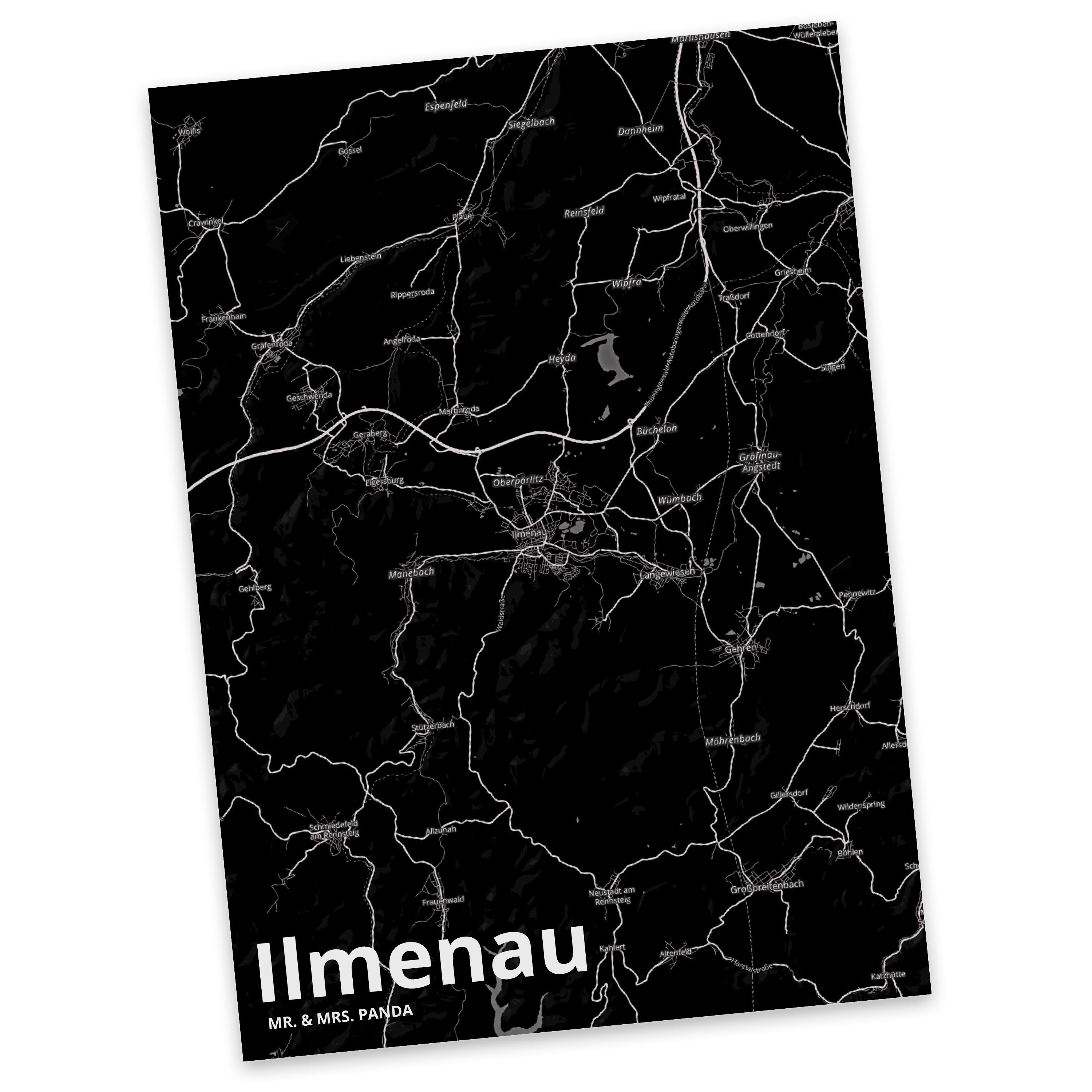 Mr. & Mrs. Panda Postkarte Ilmenau - Geschenk, Ansichtskarte, Einladungskarte, Stadt, Ort, Gesch | Grußkarten