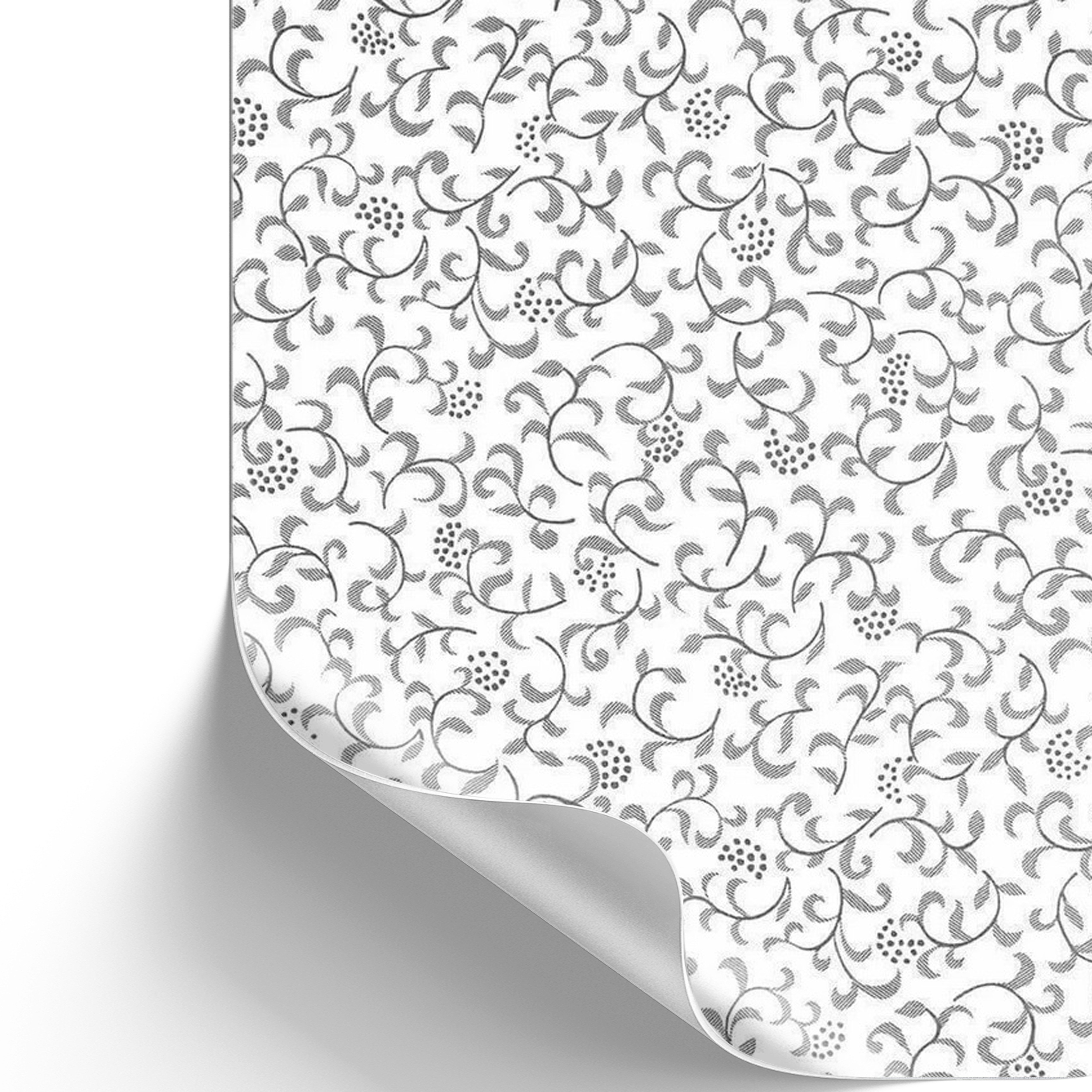 Alkor Möbelfolie Blumenranken Dekofolie Möbel Klebefolie Küche selbstklebende Folie, (L x B: 15m x 45cm I 10€/qm), zuschneidbar, feuchtabwischbar & rückstandslos entfernbar