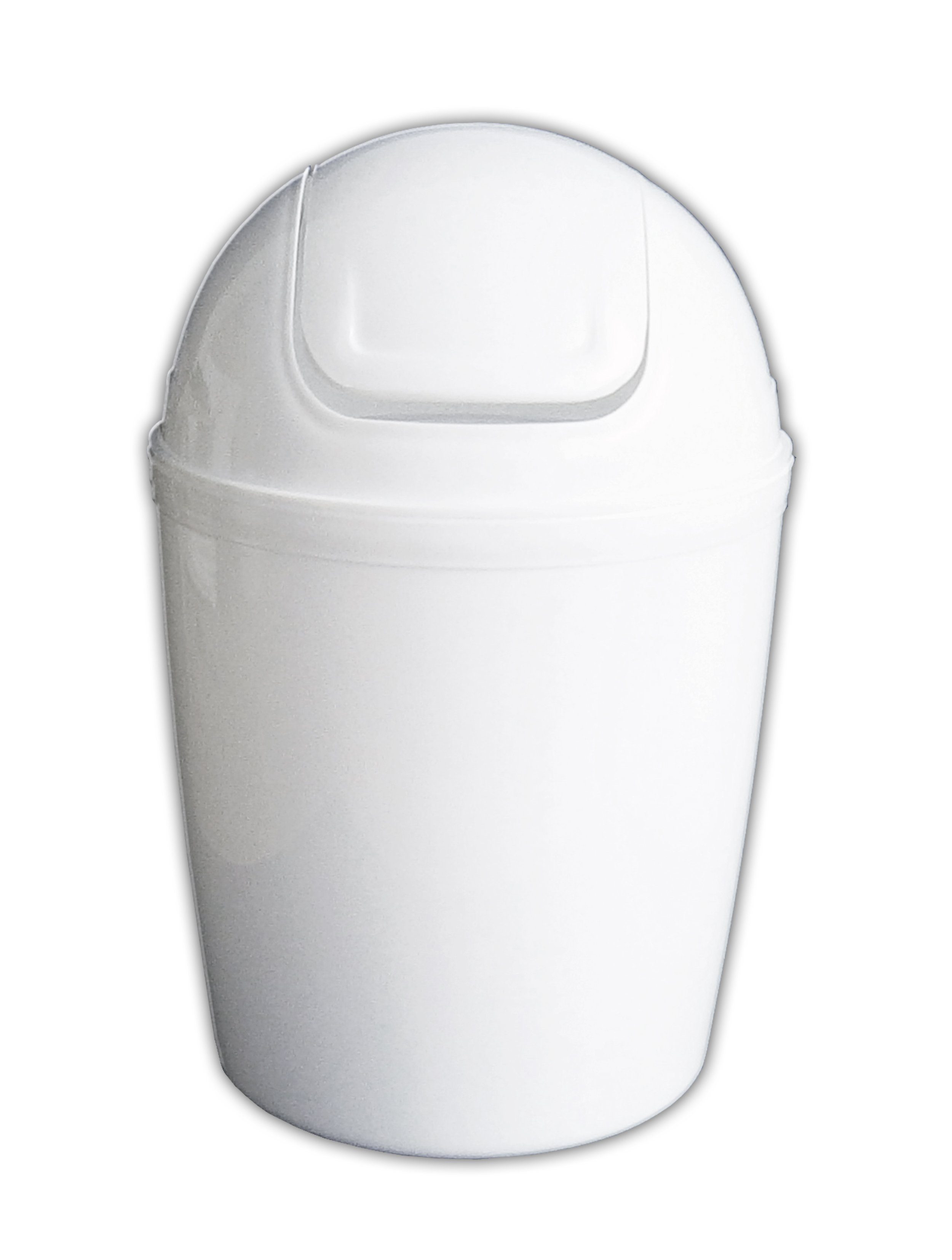 Centi Kosmetikeimer TISCHABFALLEIMER mit Schwingdeckel 19cm Kosmetikeimer 41 (Weiss), Papierkorb Mülleimer Abfalleimer Abfallbehälter, Badezimmer Mülleimer, Badmülleimer