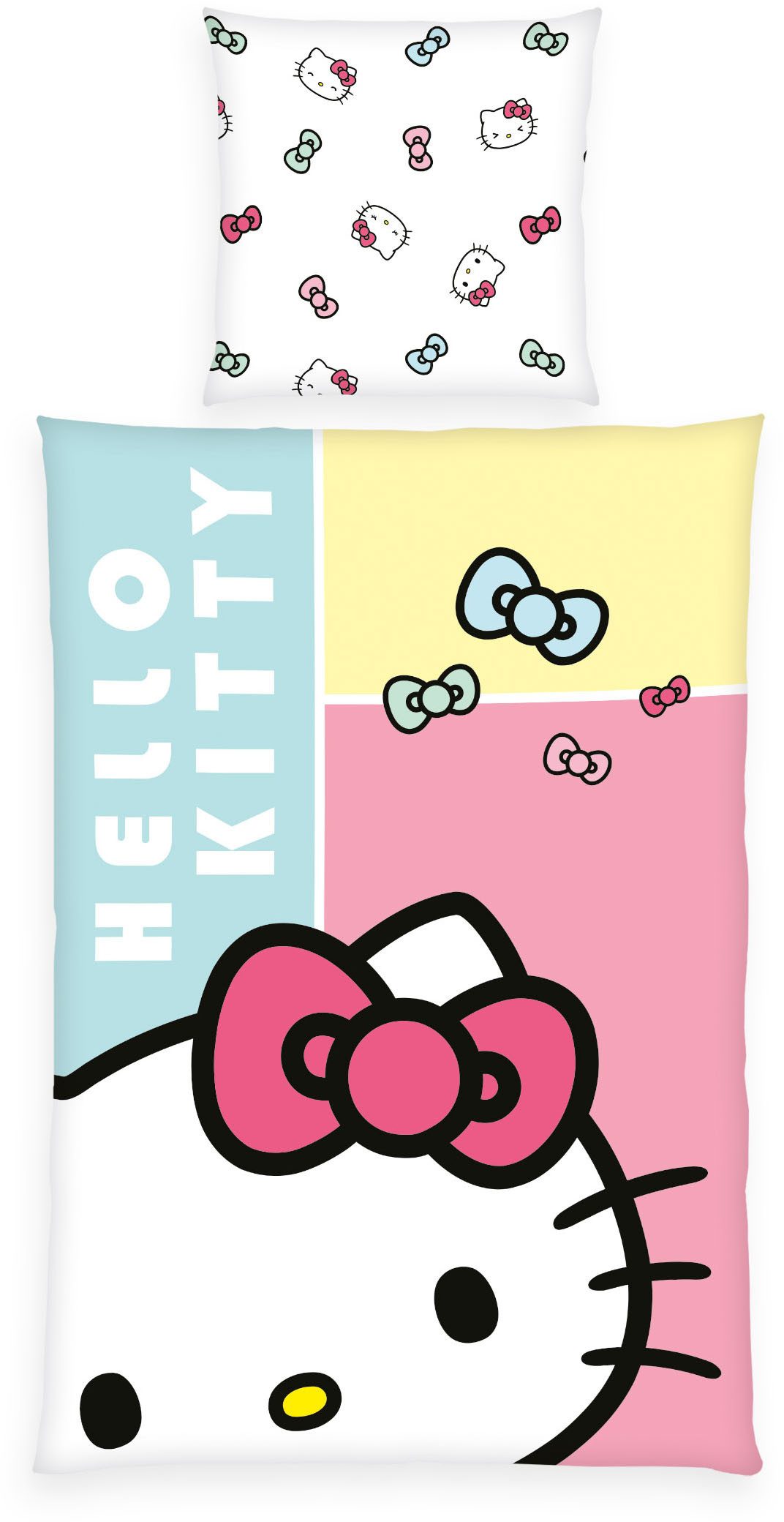 Hello Kitty Bettwäsche Hello Kitty, Renforcé, 2 teilig, Wendebettwäsche günstig online kaufen