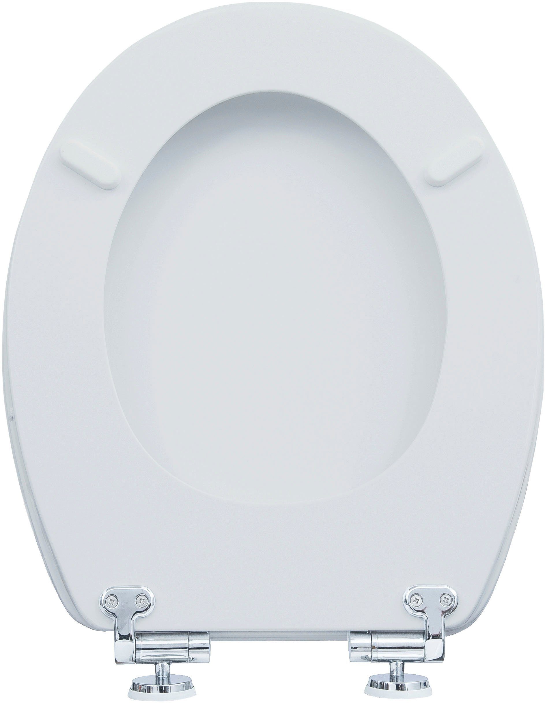 CORNAT WC-Sitz Look manhattangrau - Hochwertiger Holzkern - Absenkautomatik, Schnellbefestigung - Komfortables Sitzgefühl / Toilettensitz