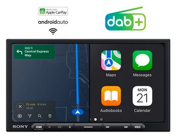 Sony 2-DIN Autoradio XAV-AX4050 mit DAB+ Tuner und DAB+ Antenne Autoradio (Digitalradio (DAB)