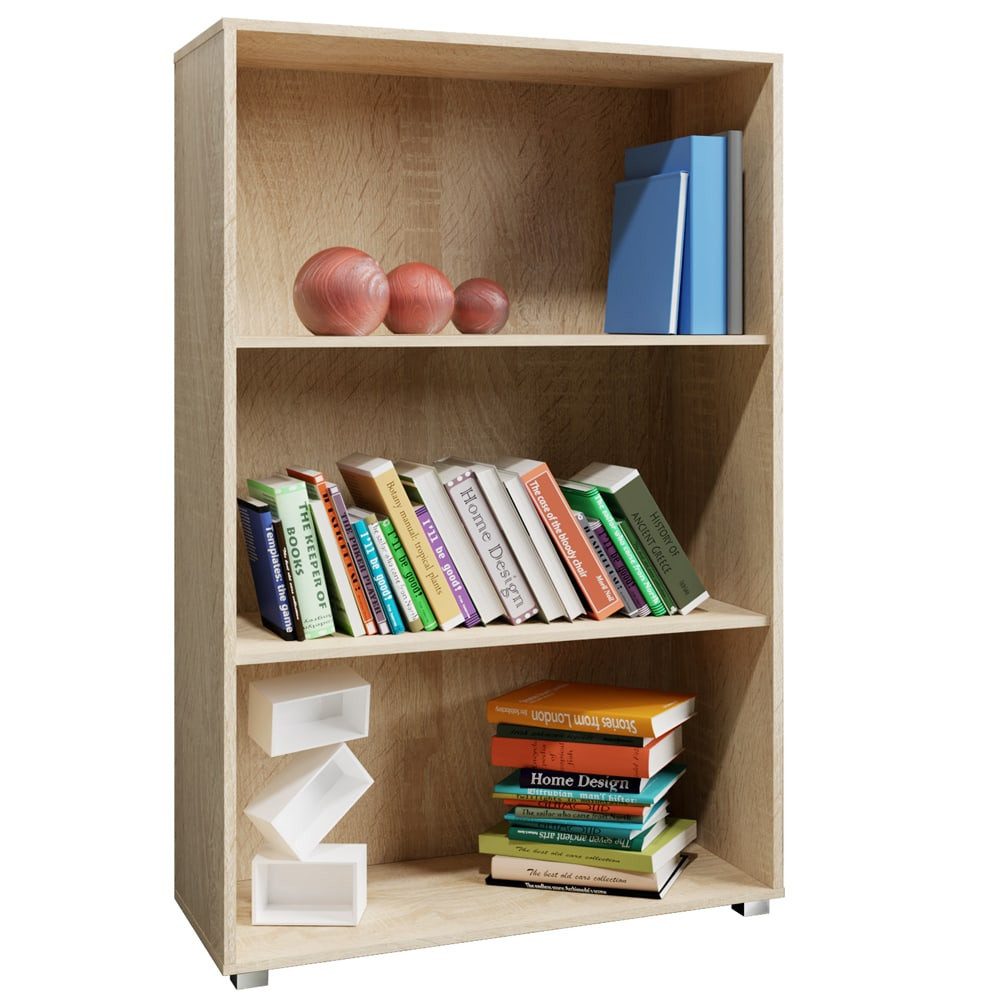 Casaria Bücherregal Vela, Eiche Holz 3 günstig online kaufen