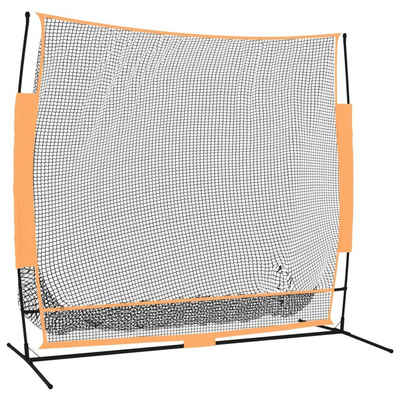 vidaXL Golf-Abschlagmatte Golf-Übungsnetz Schwarz und Orange 215x107x216 cm Polyester