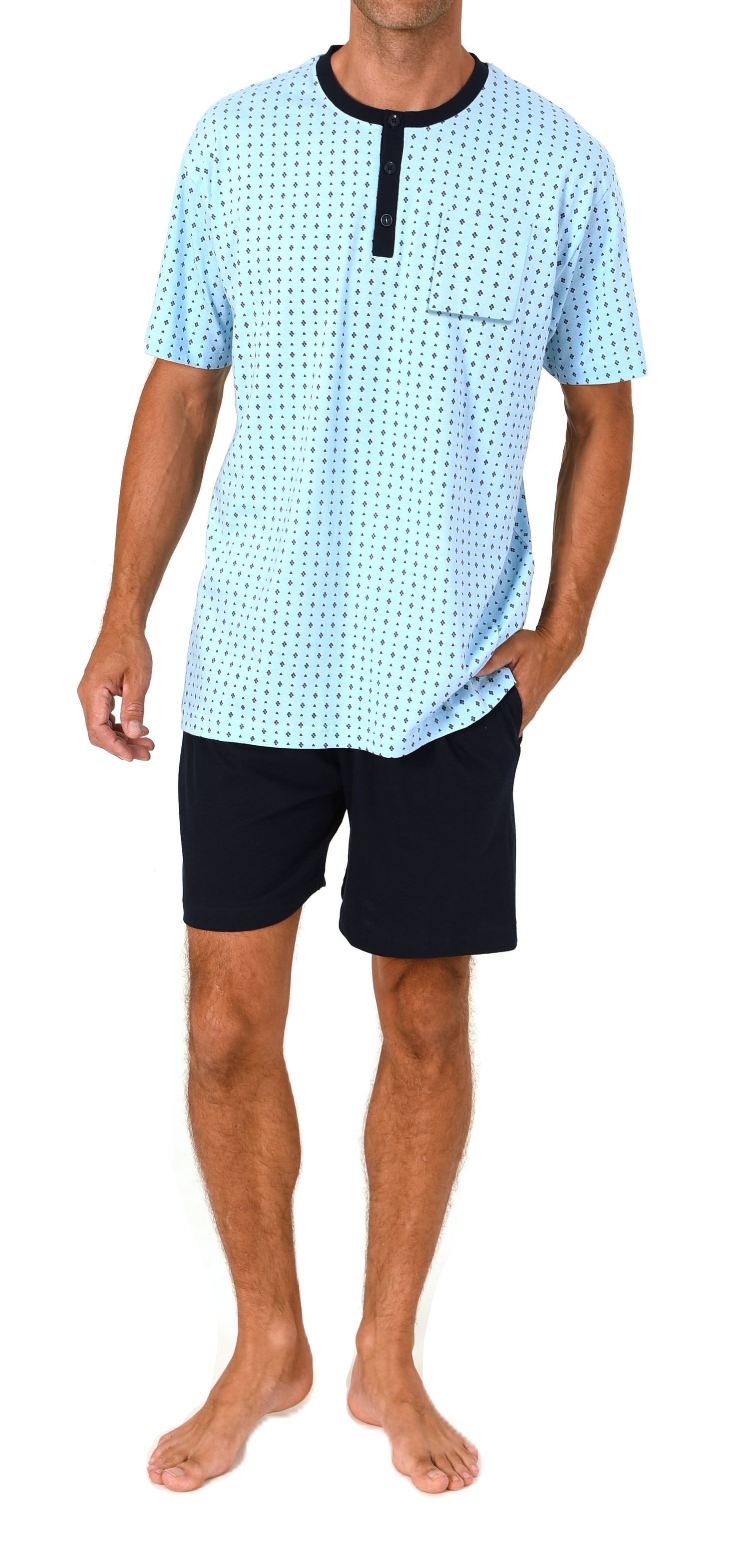 Pyjama Normann Herren Schlafanzug kurzarm Shorty Pyjama – auch in Übergrößen