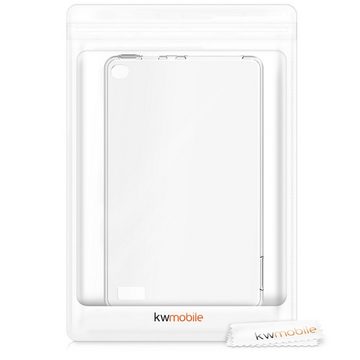 kwmobile Tablet-Hülle, Hülle kompatibel mit Amazon Fire 7 Tablet (9.Generation - 2019) - Silikon Case transparent - Tablet Cover Tablethülle gummiert