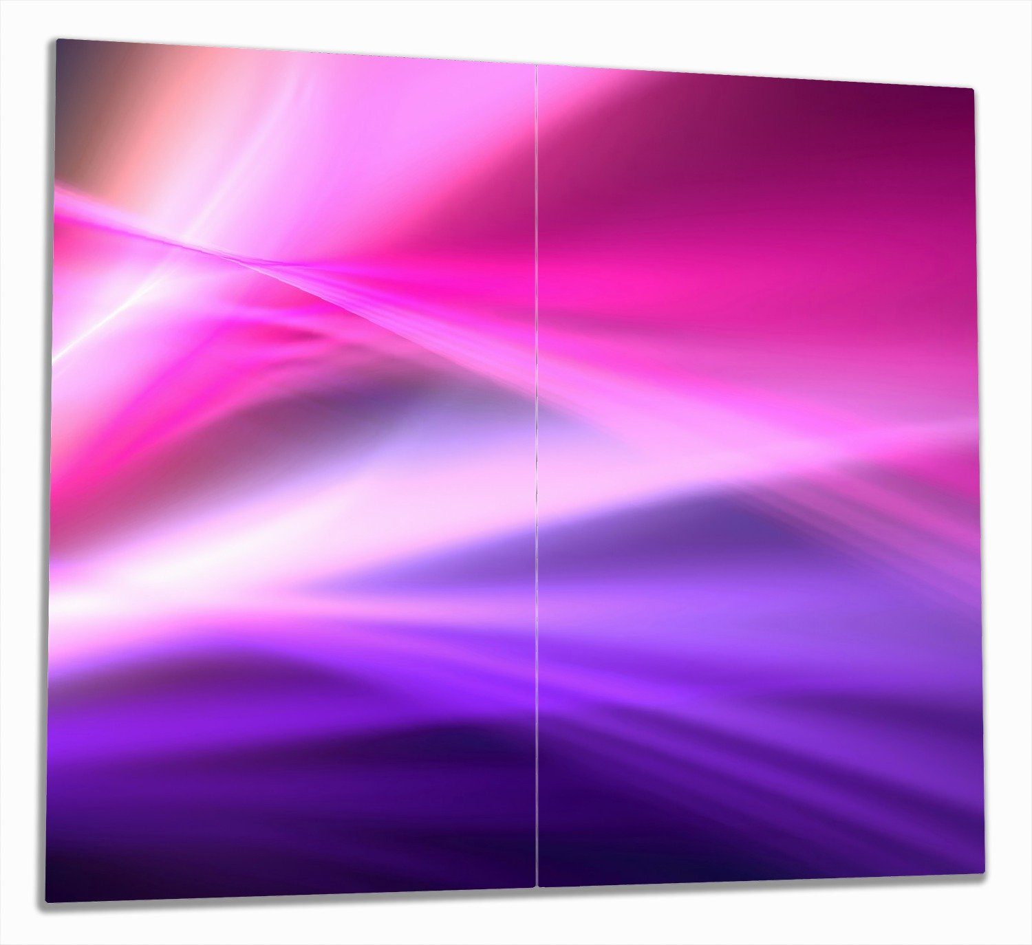 Wallario Herd-Abdeckplatte Abstrakte Formen und Linien in pink lila, ESG-Sicherheitsglas, (Glasplatte, 2 tlg., inkl. 5mm Noppen), verschiedene Größen