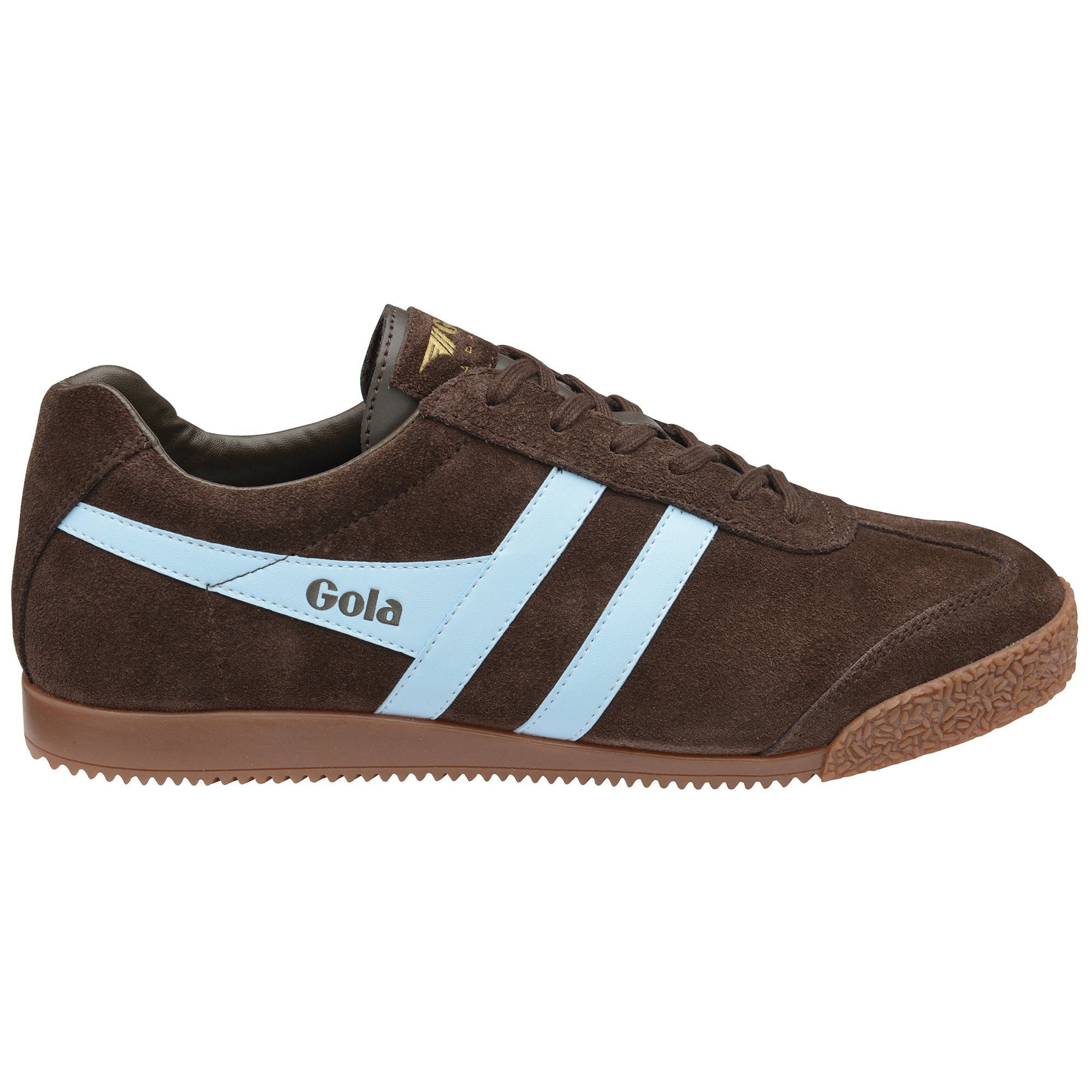 Gola Harrier Suede-Leder dunkelbraun/blau Herren Sneaker günstig online kaufen