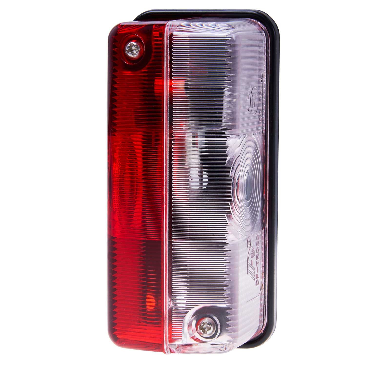 Diedrich Filmer GmbH Anhänger-Rückleuchte Begrenzungsleuchte 12V Umrissleuchte Rot/Weiß, Positionsleuchte für Anhänger Trailer Wohnwagen Wohnmobil Nutzfahrzeug