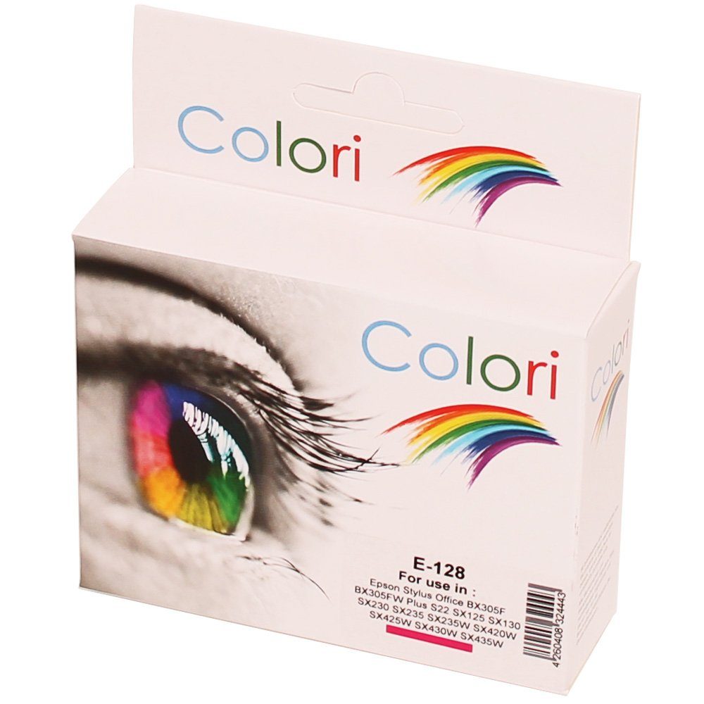 Colori Tintenpatrone (Kompatible Druckerpatrone Cyan für Epson Stylus Office BX-305F BX-305FW Plus S22 SX-125 SX-130 SX-230 SX-235 SX-235W SX-420W SX-425W SX-430W SX-435W SX-438W SX-440W SX-445W von Colori)