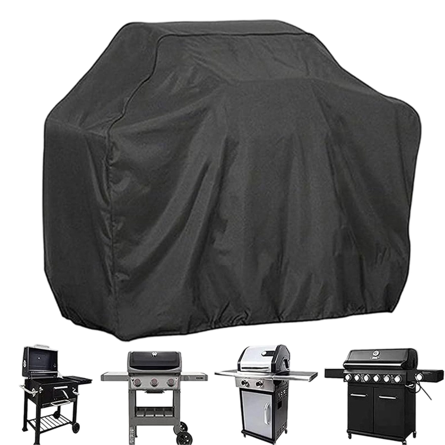 Mutig Grill-Schutzhülle Grillabdeckung Wetterfest, Grill Abdeckhaube, Gasgrill Abdeckung (Abdeckplane Grill, BBQ Abdeckung, Wasserdicht, Winddicht, UV-Beständig), Reißfest, Staubdicht, Grill Schutzhülle, universell einsetzbar