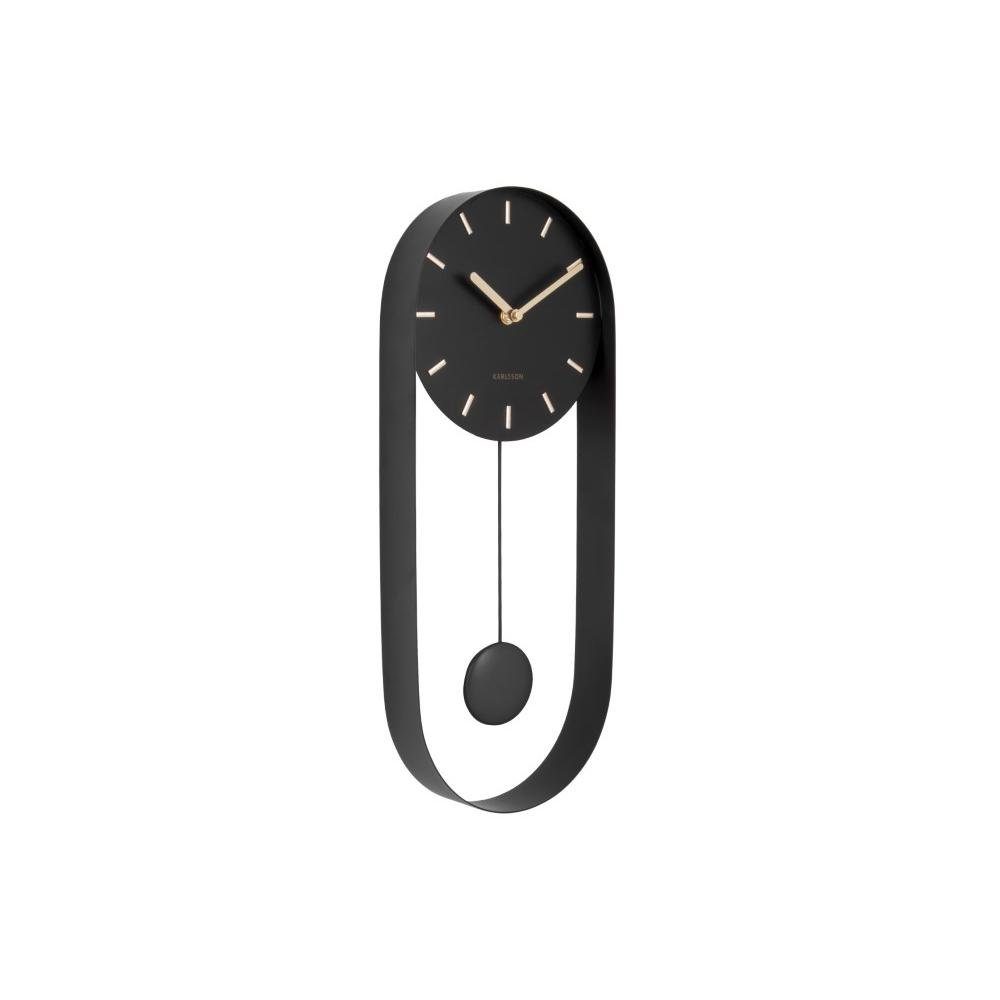 Karlsson Uhr Wanduhr Pendulum Charm Schwarz