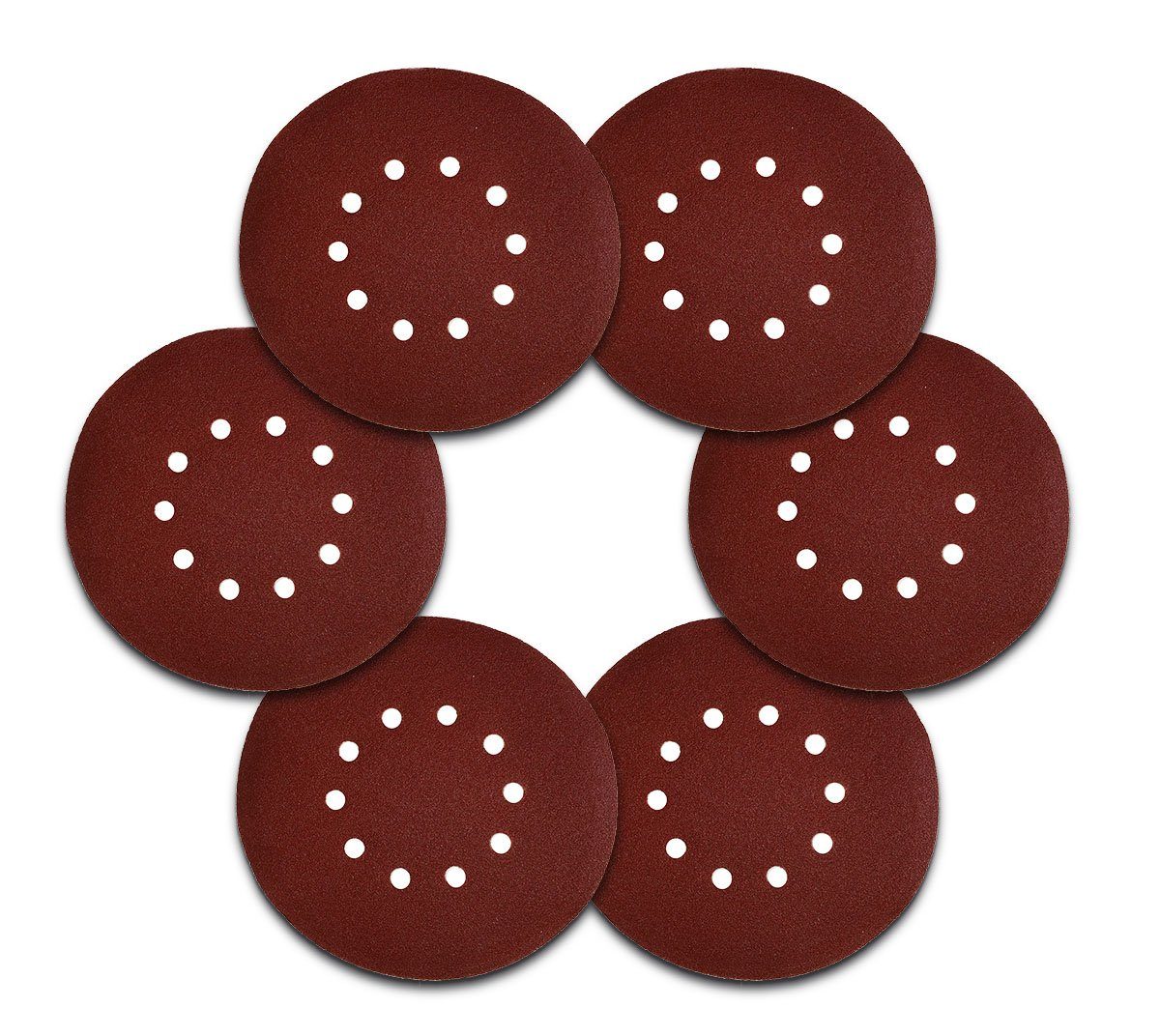 50 Stück Schleifset 50 Stück Schleifpapier 150mm Klett – Körnung 40/80/120/180/320 Für Exzenterschleifer Exzenterschleifer Zubehör