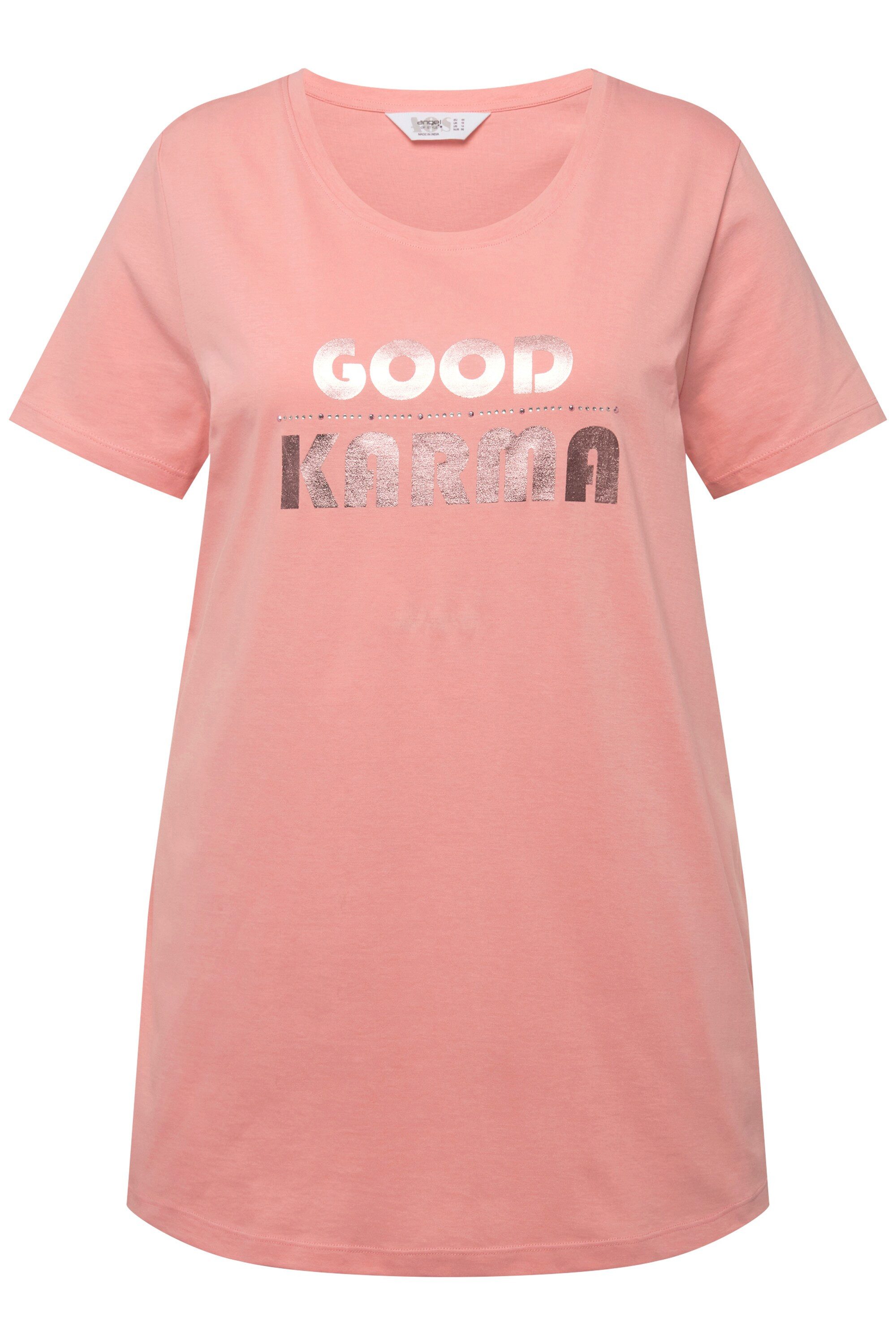 Angel of Style T-Shirt T-Shirt Metallic-Schriftzug Rundhals Halbarm günstig online kaufen