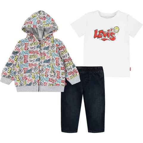 Levi's® Kids Shirt, Hose & Jäckchen GRAFFITI TAG DENIM SET 3pc (Set, 3-tlg) for Baby BOYS