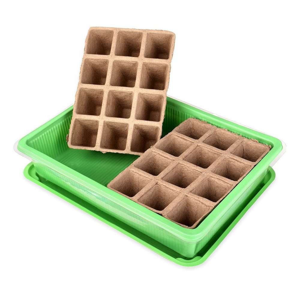 Thumbnail - Schramm Frühbeet Schramm® 6 Stück Anzucht Set Gewächshaus Anzucht Schale Töpfe Zimmergewächshaus 27 x 19 x 11 cm für 144...
