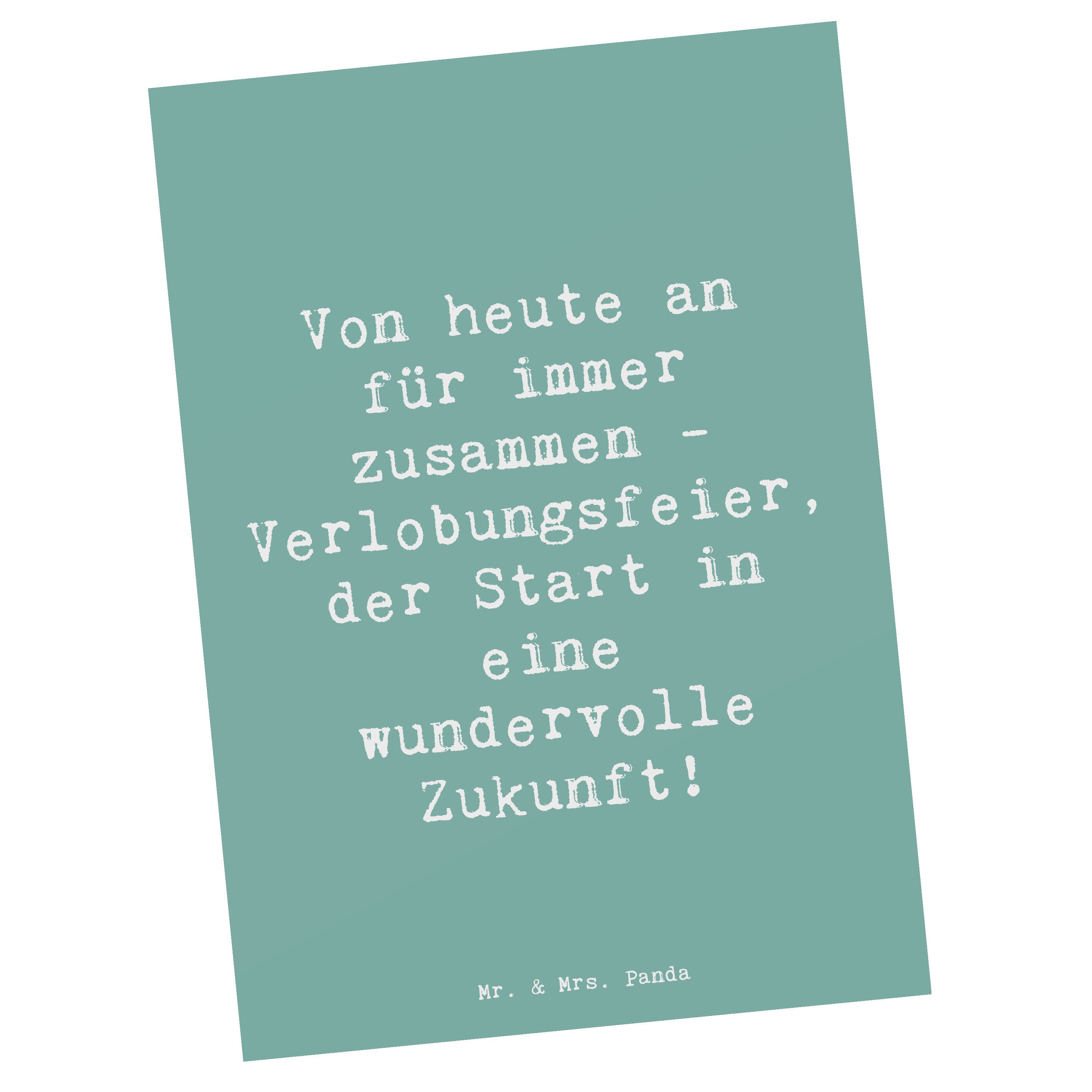 Postkarte Verlobungsfeier Zusammen - Meeresbrise - Geschenk, Glück, Hochzeitsge