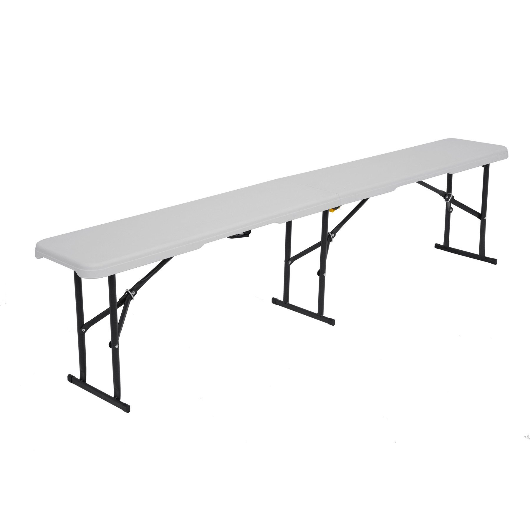 NILS CAMP Gartenbank Klappbank faltbare Bank Bierbank weiß 180cm