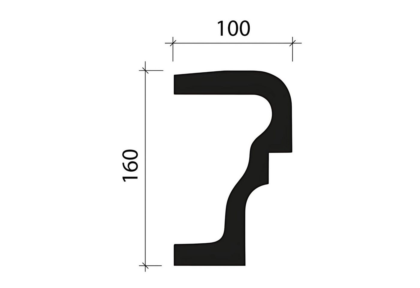 Thumbnail - Profhome Fensterbank 1 MUSTERSTÜCK S-482001 20 cm MUSTER Fenstersohlbank Außenstuck, MUSTER der Fenstersohlbank Fassaden...