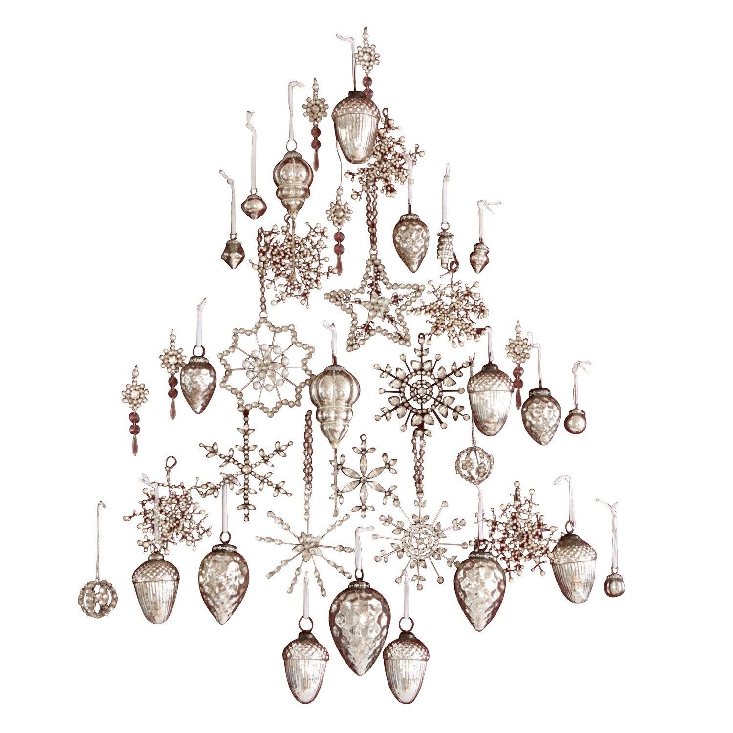 Mirabeau Christbaumschmuck Weihnachtsschmuck-Set Bjouterie antiksilber