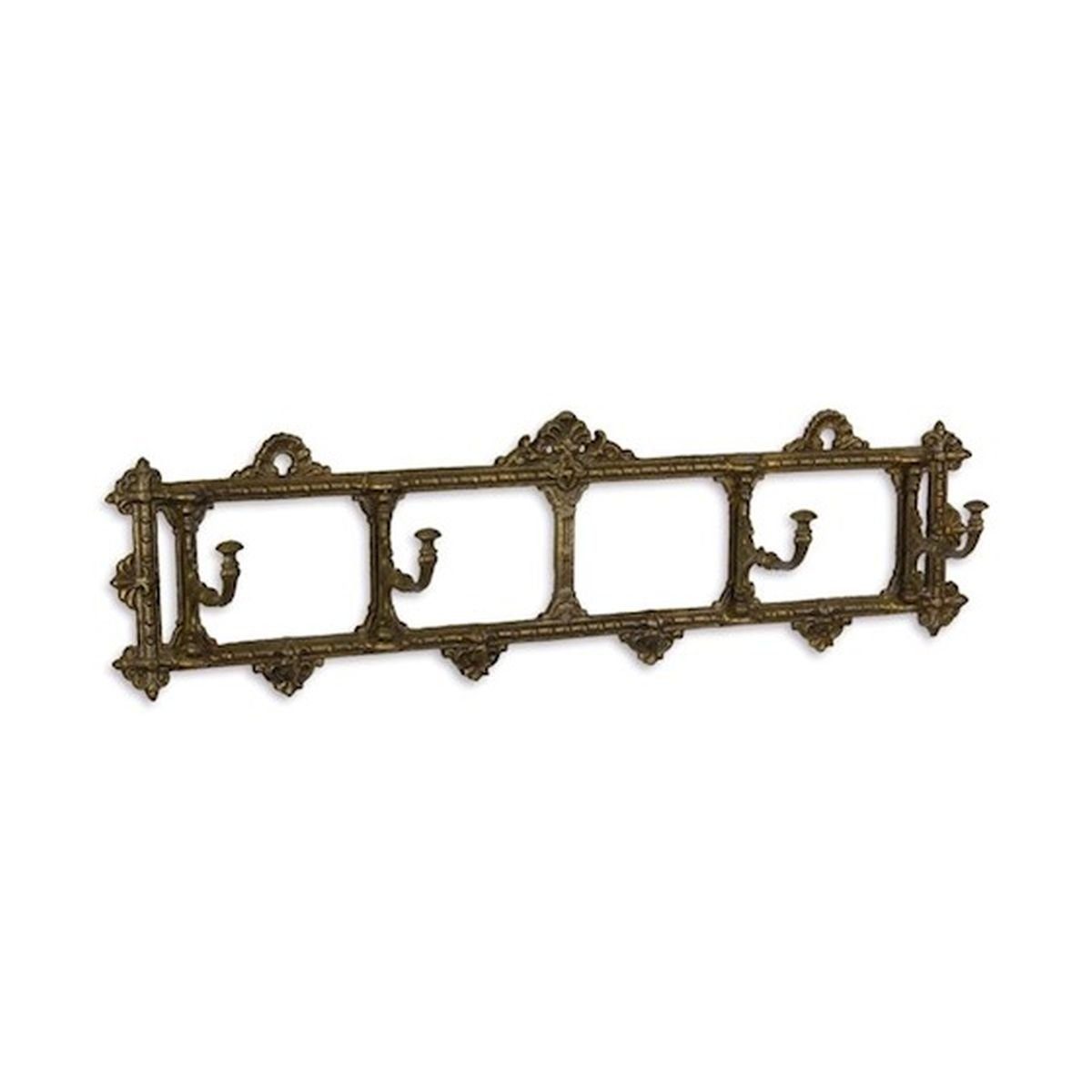 Moritz Wandgarderobe Garderobenleiste goldbraun, Hakenleiste Haken Kleiderhaken Garderobenhaken Vintage