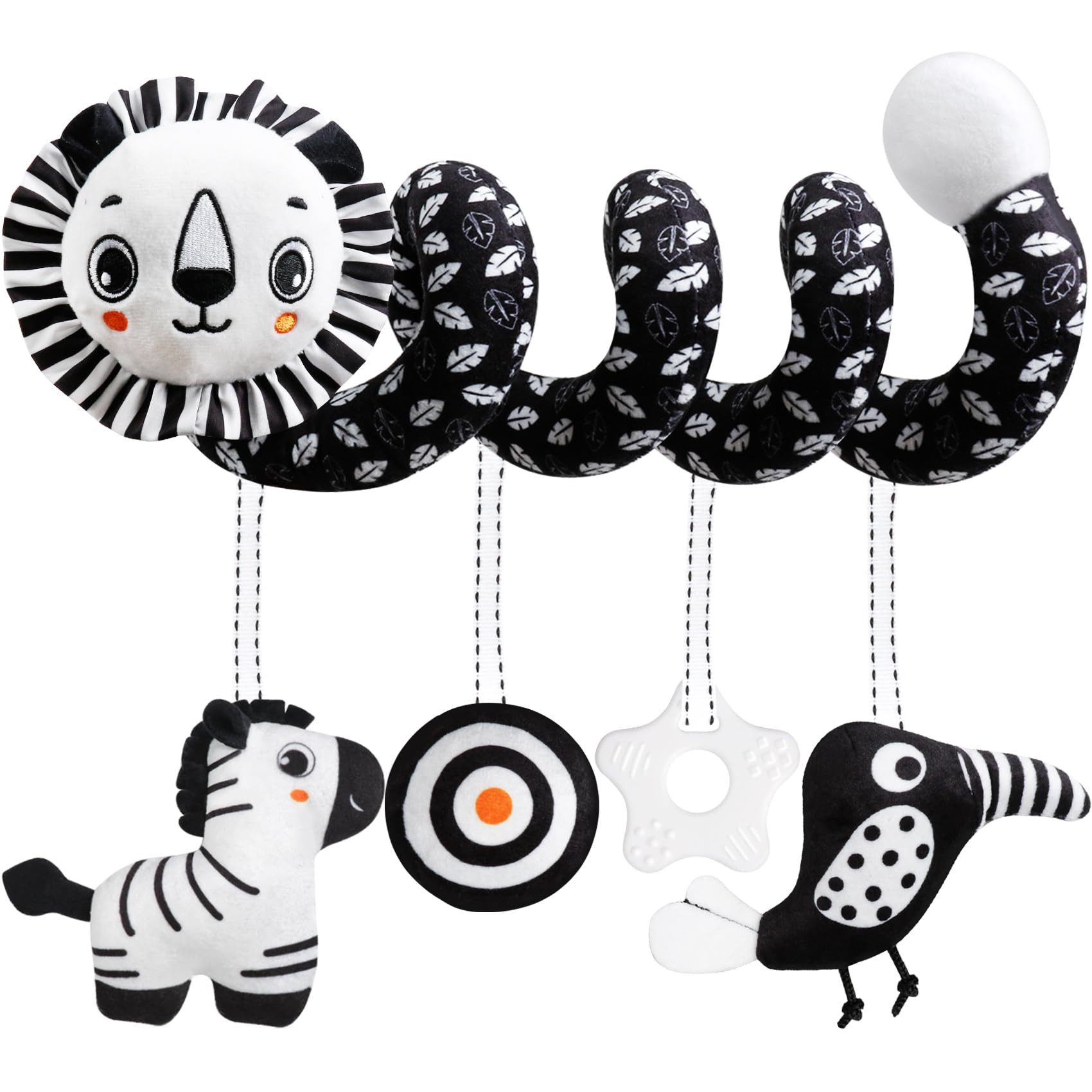 CLTYQ Kinderwagenkette KinderwagenketteBaby-Autositzspielzeug,schwarz-weiße günstig online kaufen