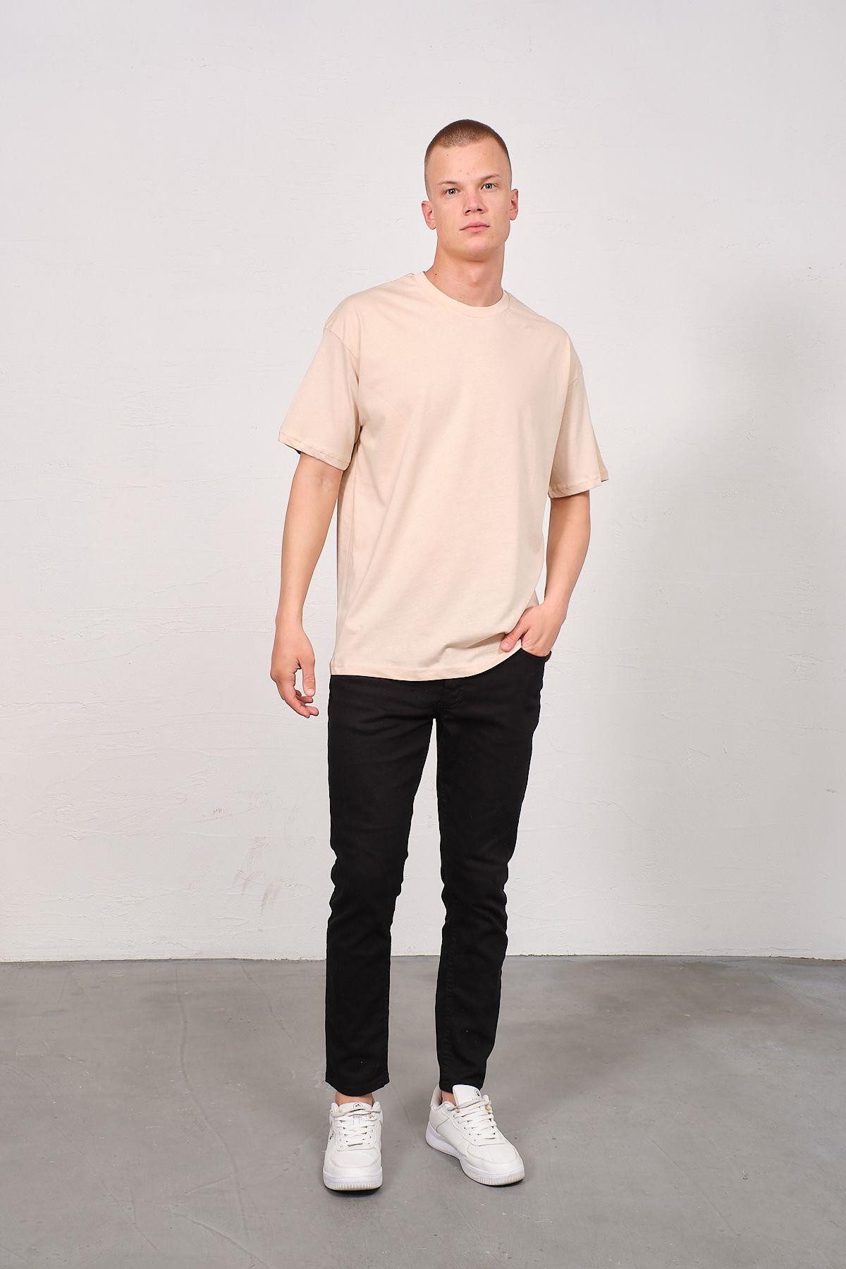 C&CITY T-Shirt Herren Basic T-Shirt mit Fahrrad-Ausschnitt - 2er Pack