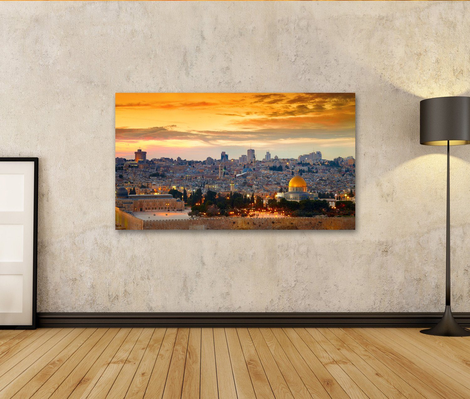 islandburner Leinwandbild Bild auf Leinwand Panorama Der Altstadt Jerusalem günstig online kaufen