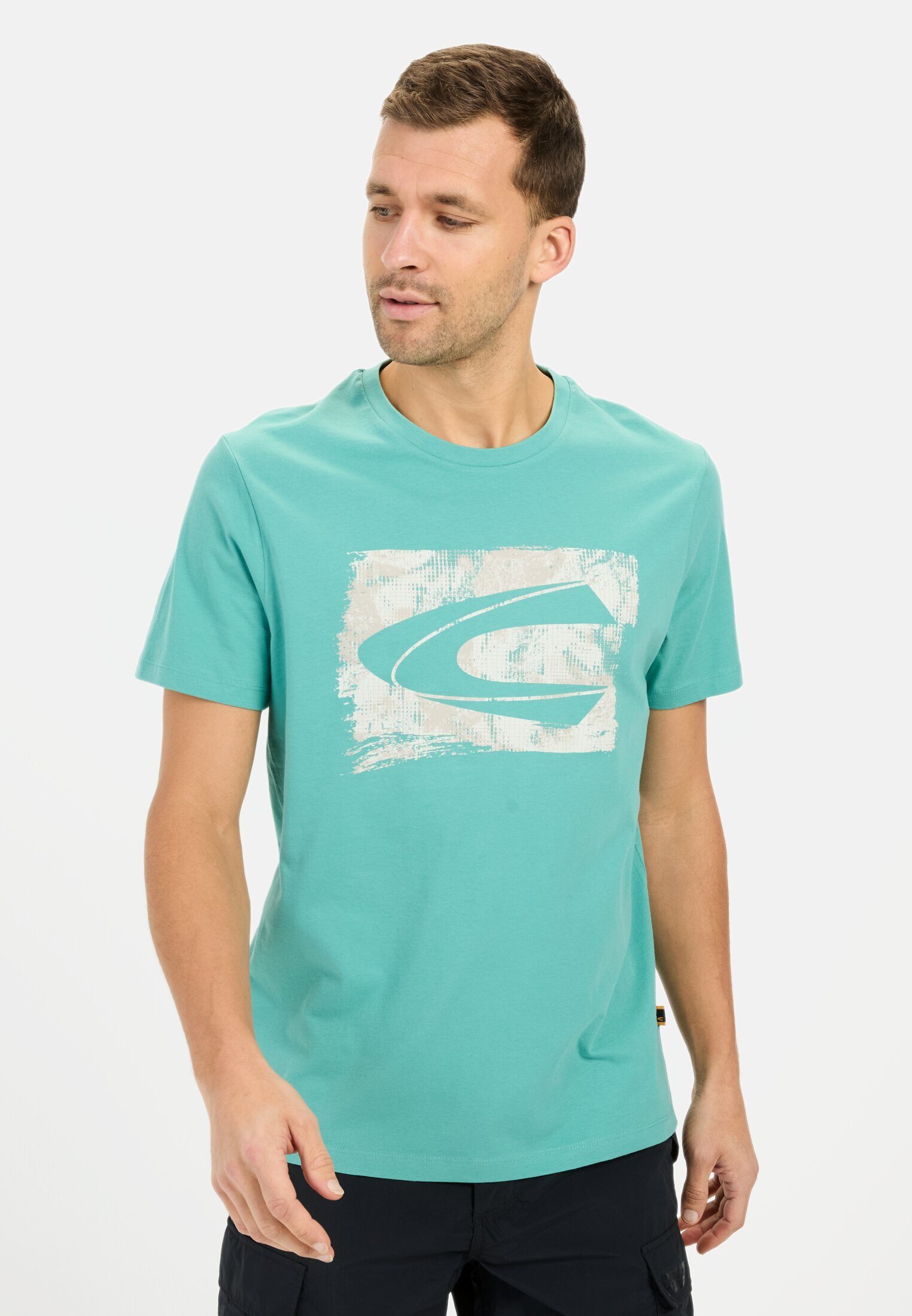 camel active Print-Shirt aus Organic Cotton Kurzarm Rundhals günstig online kaufen