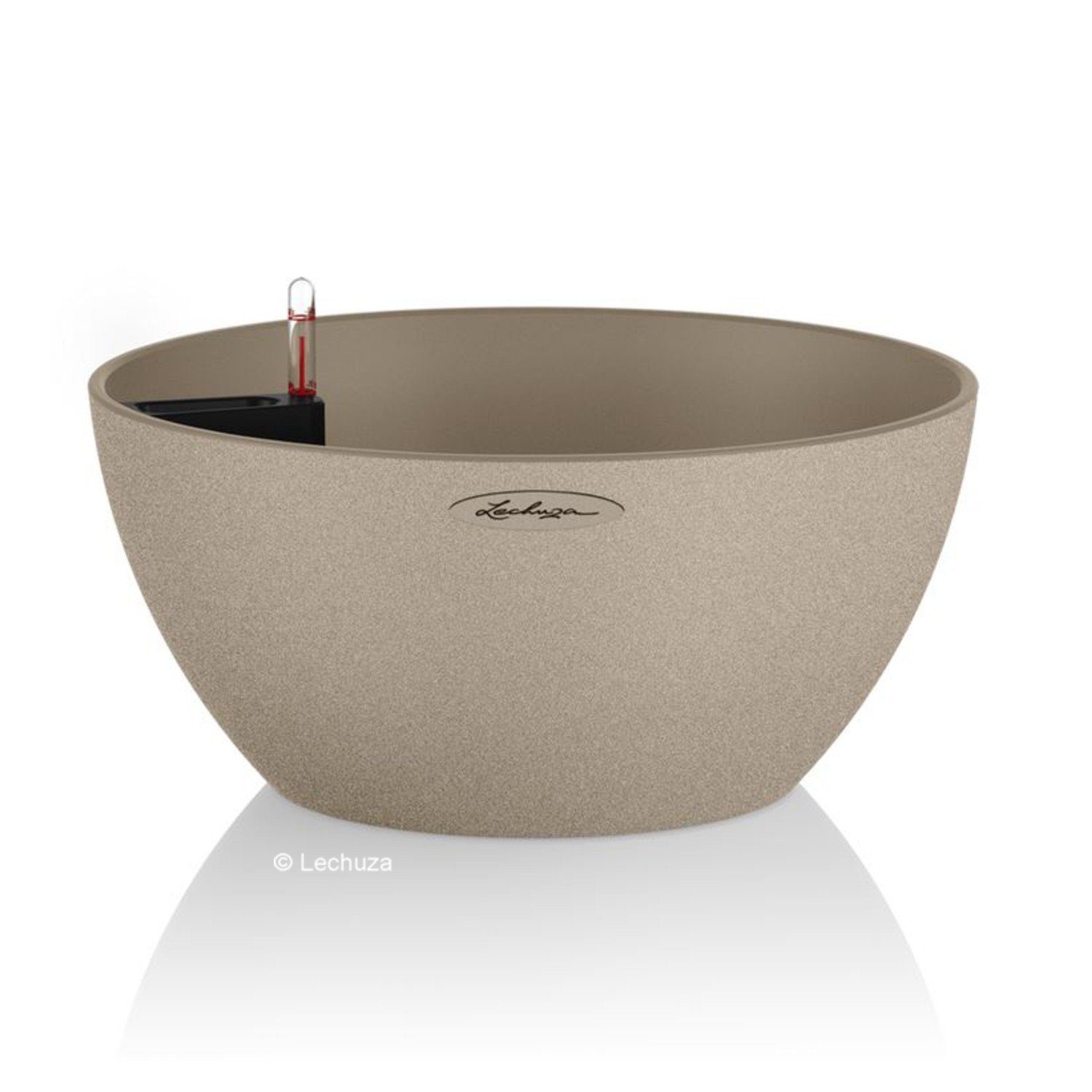 Lechuza® Pflanzschale Pflanzschale Cubeto Stone 30 sandbeige (Komplettset)