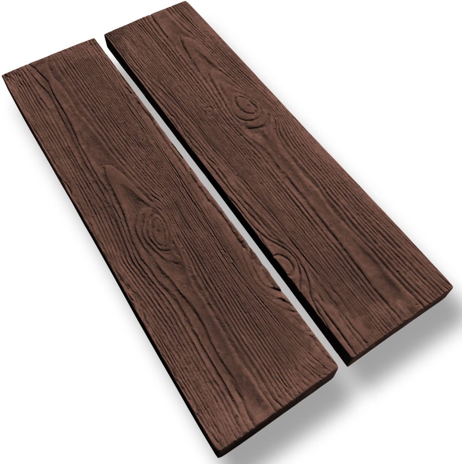 @tec Leichtbeton-Bauplatte Betonform Holzmuster, (2-St), Gießform für Beton Palisade Holzmuster Terrassenplatte – Bild 4 von 5