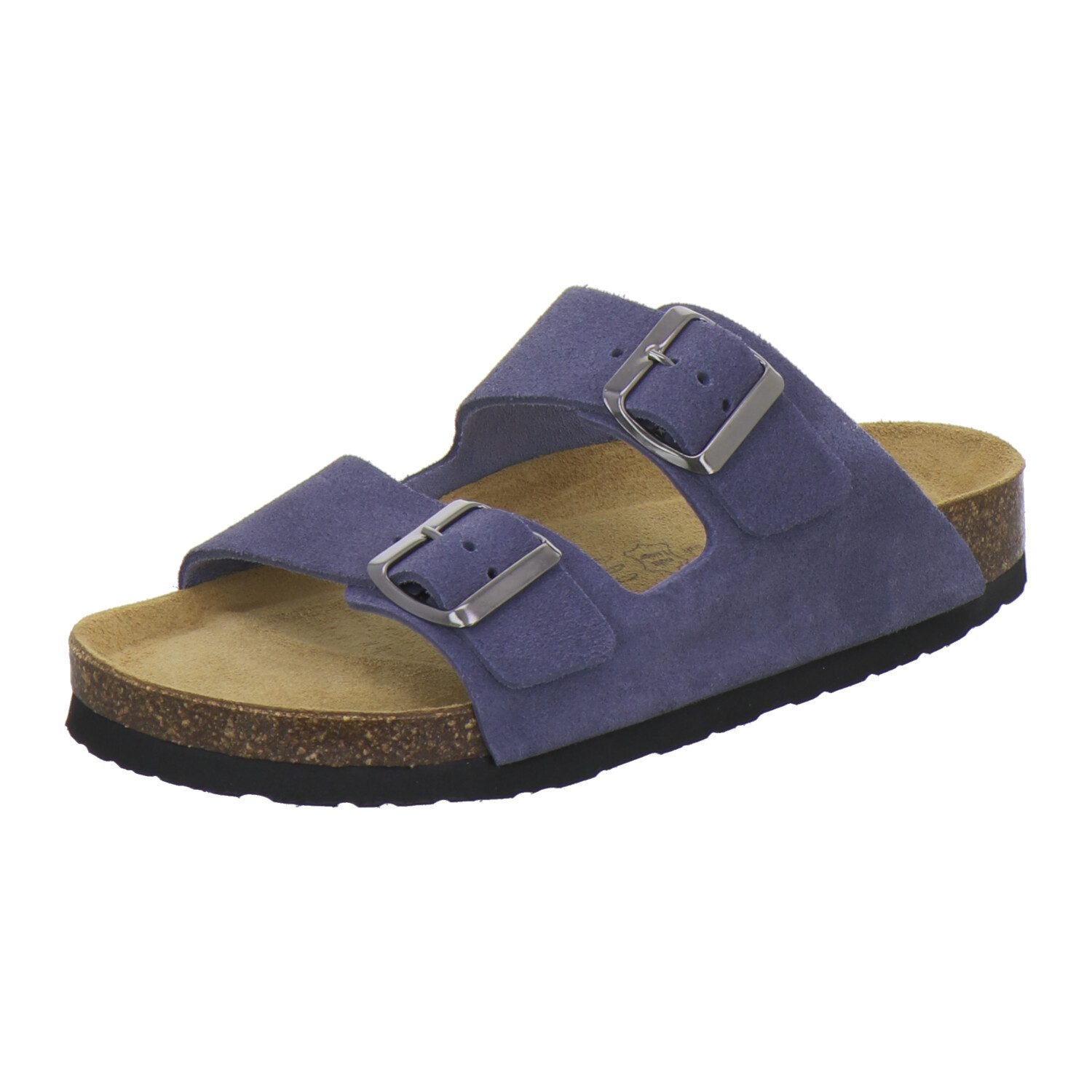 AFS-Schuhe 210053 Zweischnaller Pantolette für Damen mit Fußbett, bequeme Sandalen aus Leder