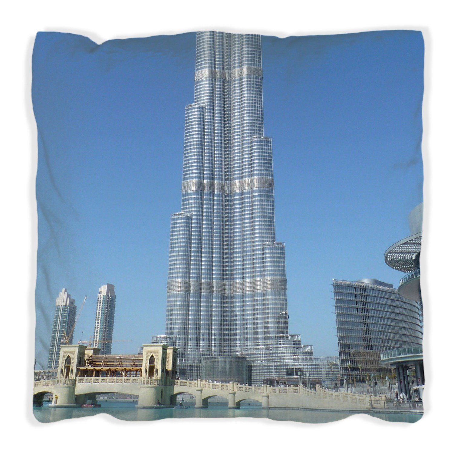 Wallario Dekokissen Wolkenkratzer in Dubai, handgenäht