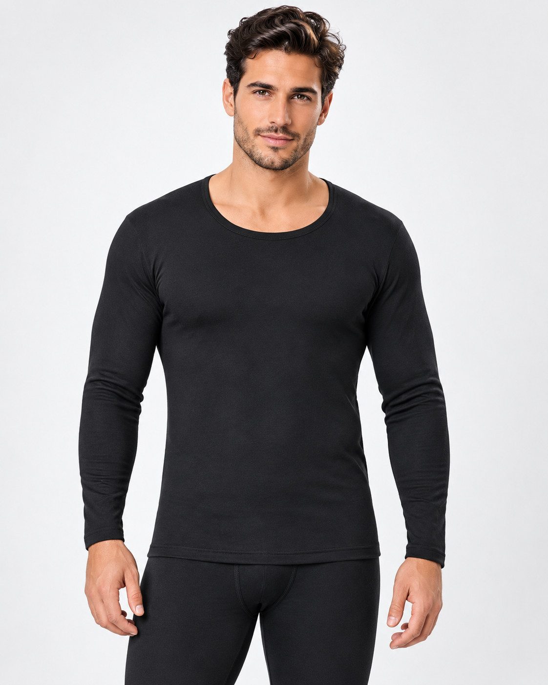 fashionshowcase Thermounterhemd Herren Langarm Funktionsshirt Atmungsaktiv & Wärmend Feuchtigkeitsregulierend, schnelltrocknend, nahtloser Komfort