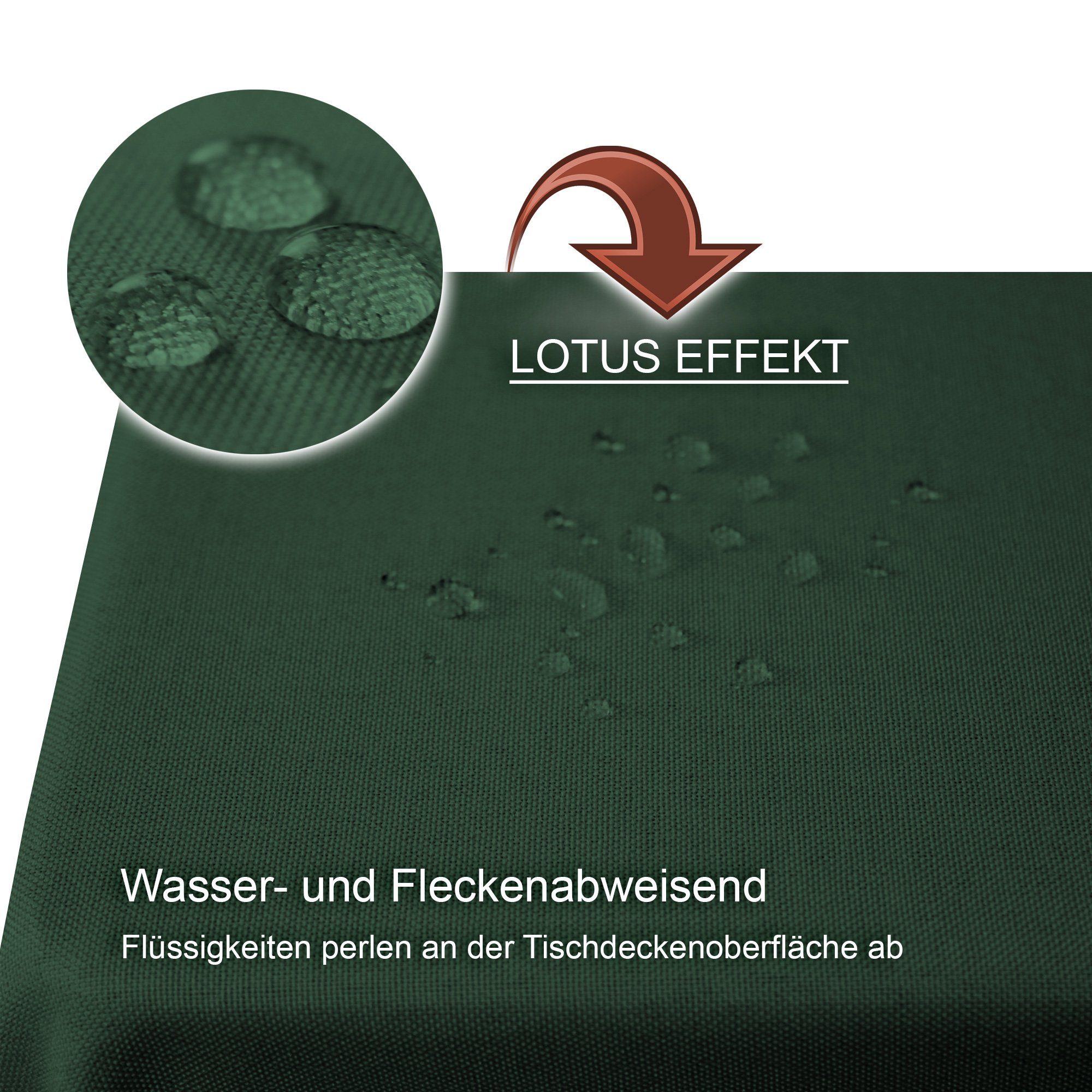 Haus und Deko Tischdecke Tischdecke eckig Leinenoptik Lotuseffekt Tischwäsche Wasserabweisend (1-tlg) – Bild 3 von 5