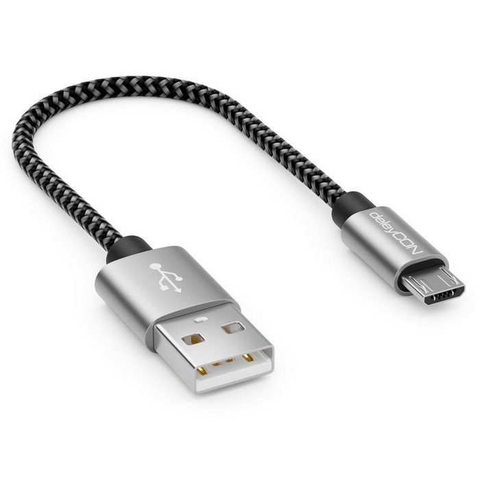 deleyCON deleyCON 0 15m Nylon Micro USB Kabel Ladekabel Datenkabel USB-Kabel