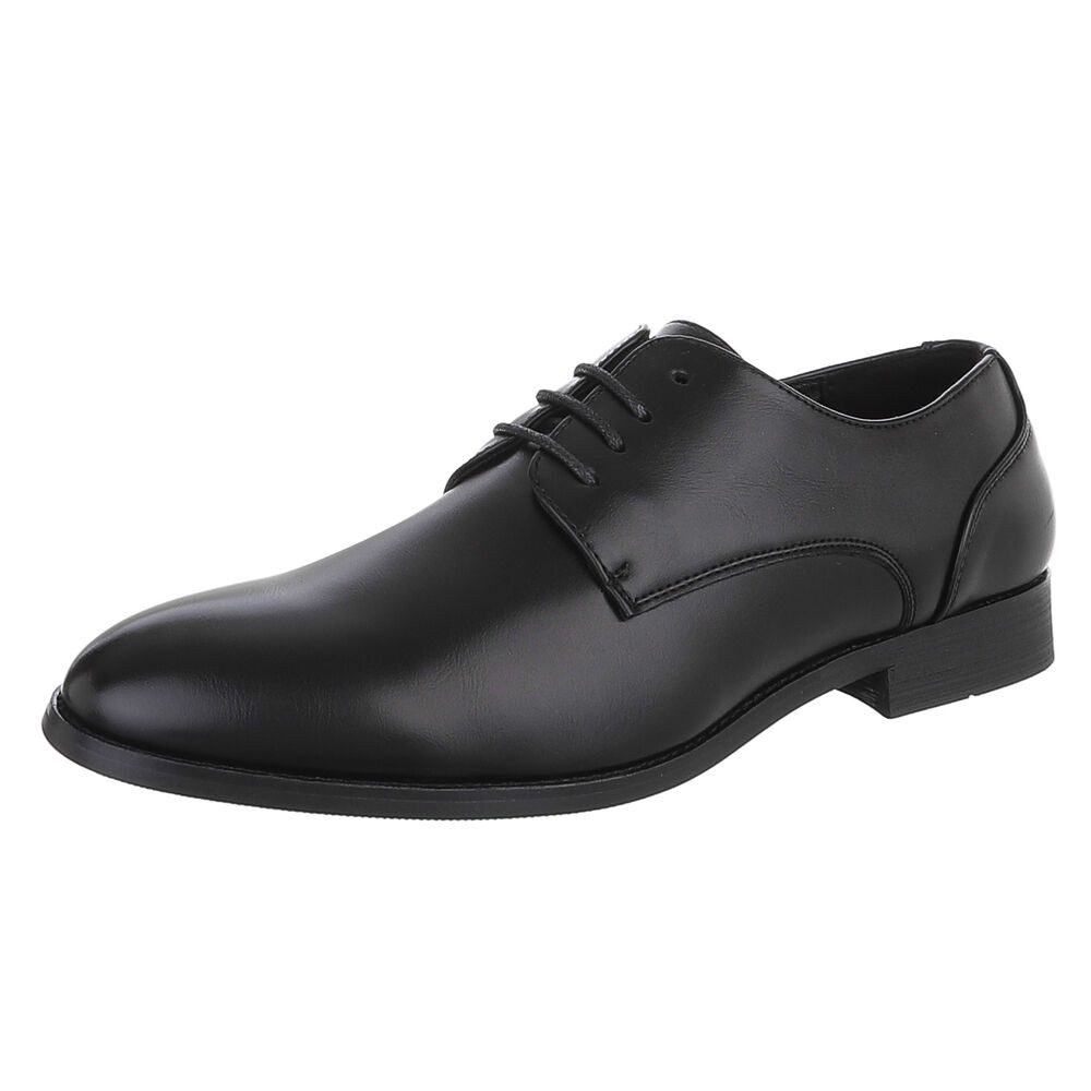 Coolwalk Herrenschnürschuh Elegant aus Synthetik Schnürschuh (92422668) Blockabsatz Business-Schuhe in Schwarz