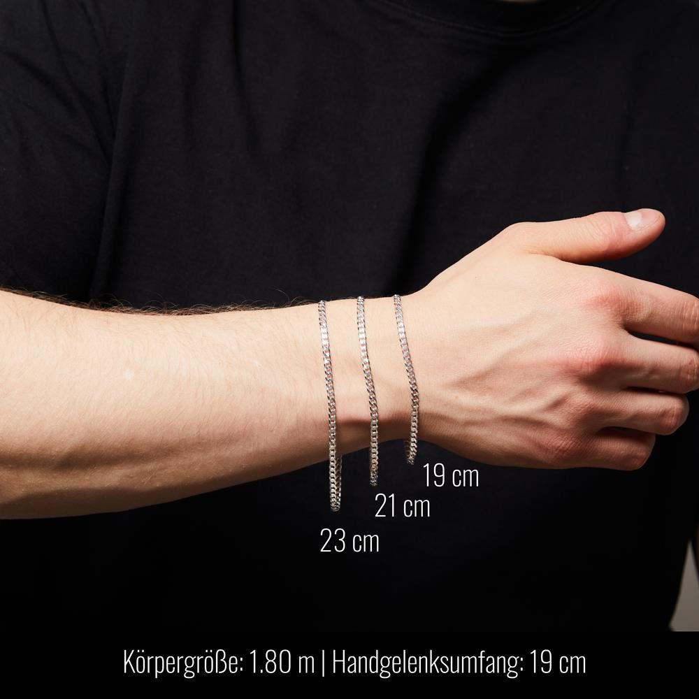 JEWLIX Panzerarmband JEWLIX Unisex Panzerarmband aus 925er Silber 3mm (Länge 19cm) PA0030