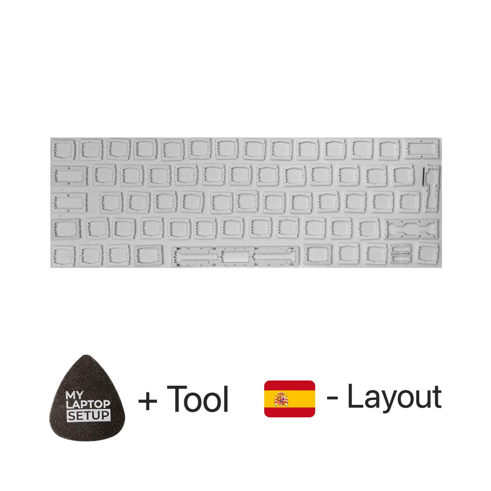 MY LAPTOP SETUP Tastatur-Tastenkappen Scharniere für MacBook Spanisches Layout ISO Clip A1989/A1990/A2159