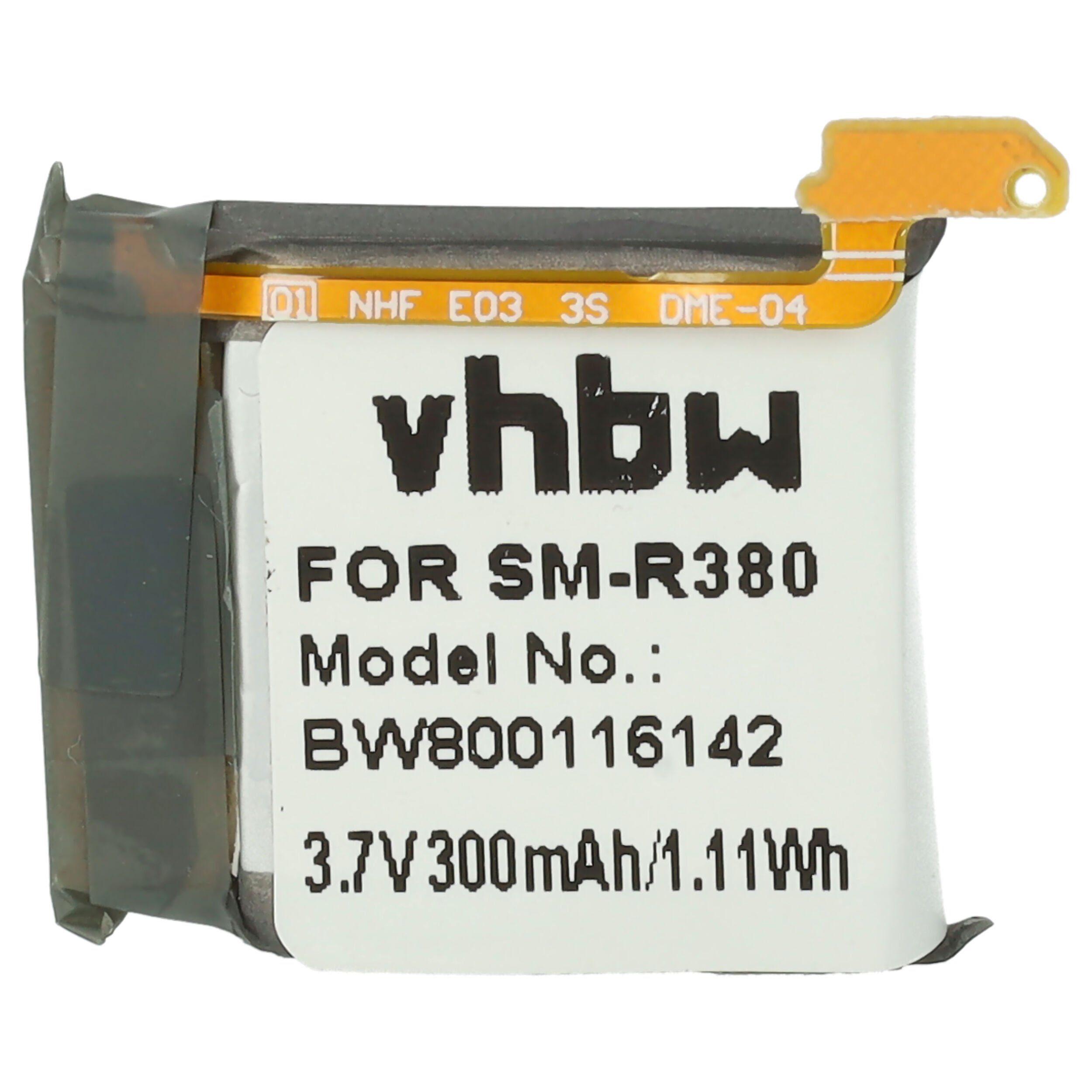 vhbw Ersatz für Samsung Akku 300 mAh für EB-BR380, (3,7 V) Li-Polymer EB-BR380FBE
