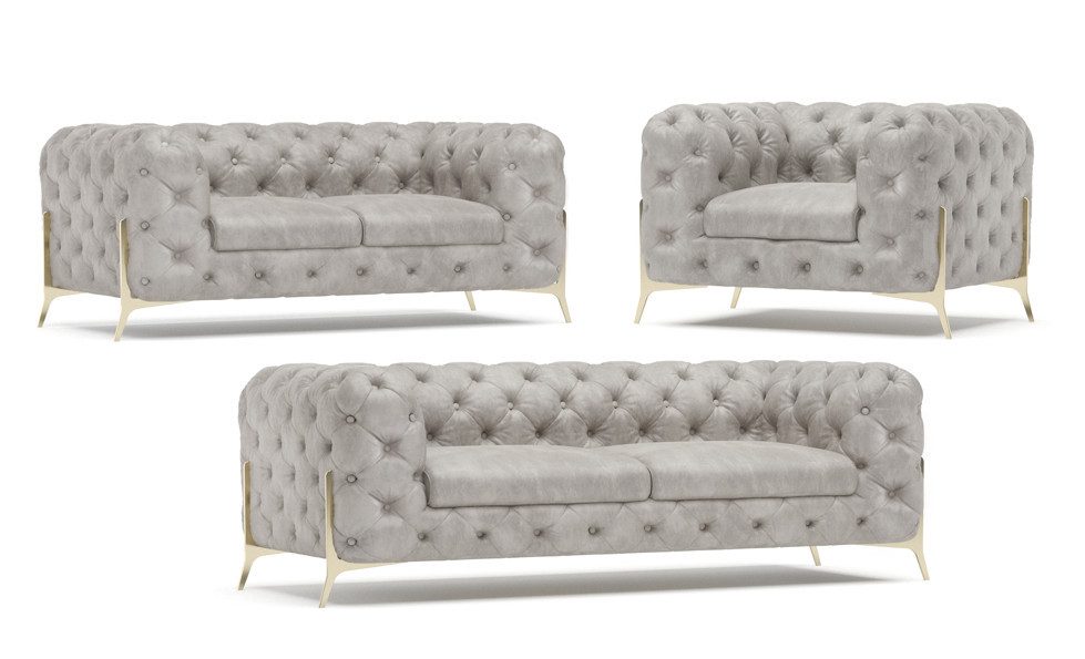 S-Style Möbel Polstergarnitur Chesterfield 3+2+1 Jersey günstig online kaufen