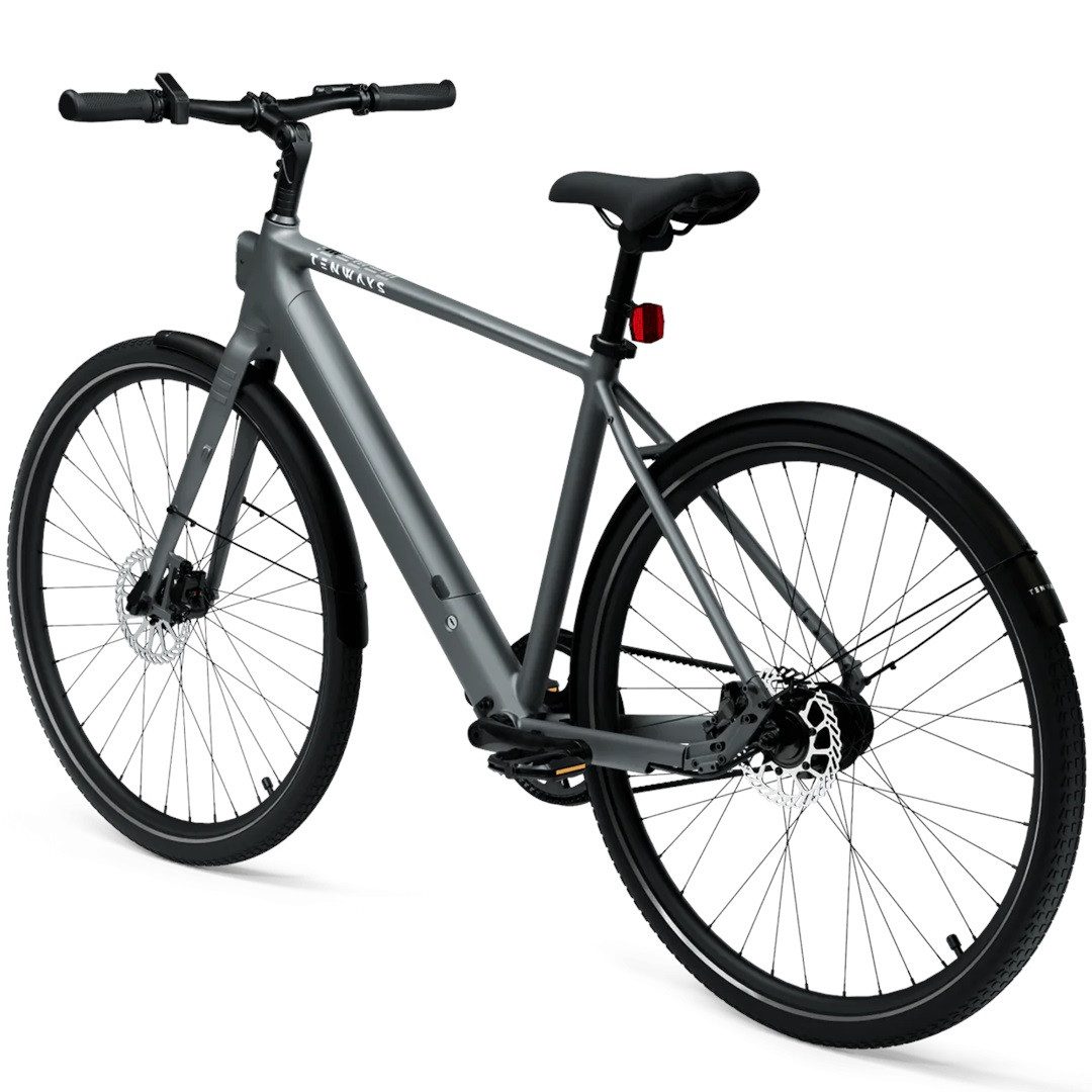 Tenways E-Bike Tenways CGO600 Pro 360 Wh Herren grau 2026, 1 Gang, ohne Schaltung, Mivice M070, 360 Wh