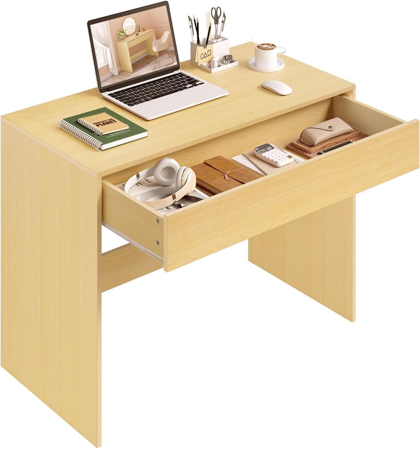 EUGAD Schreibtisch (1-St), Bürotisch PC Tisch mit Schublade&Stauraum günstig online kaufen